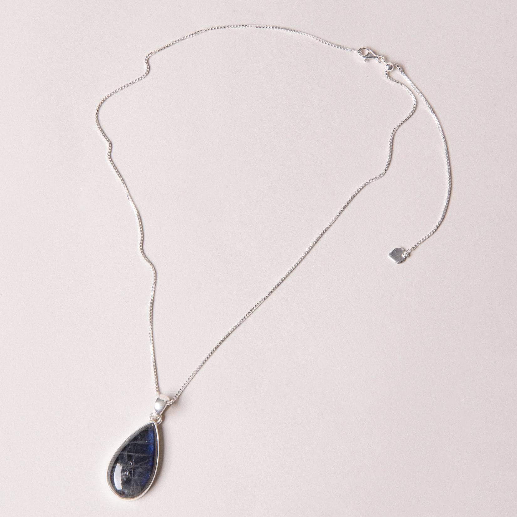Genuine Labradorite Teardrop Pendant Necklace、mySite、hinf8tx79