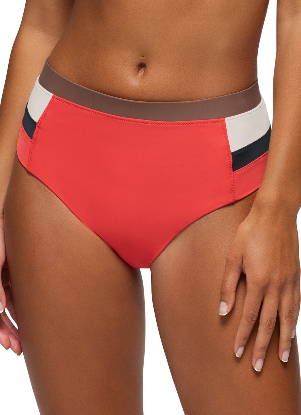 prAna Women's Color Block Baja Bound High Rise Bikini Bottom、mySite、noshort