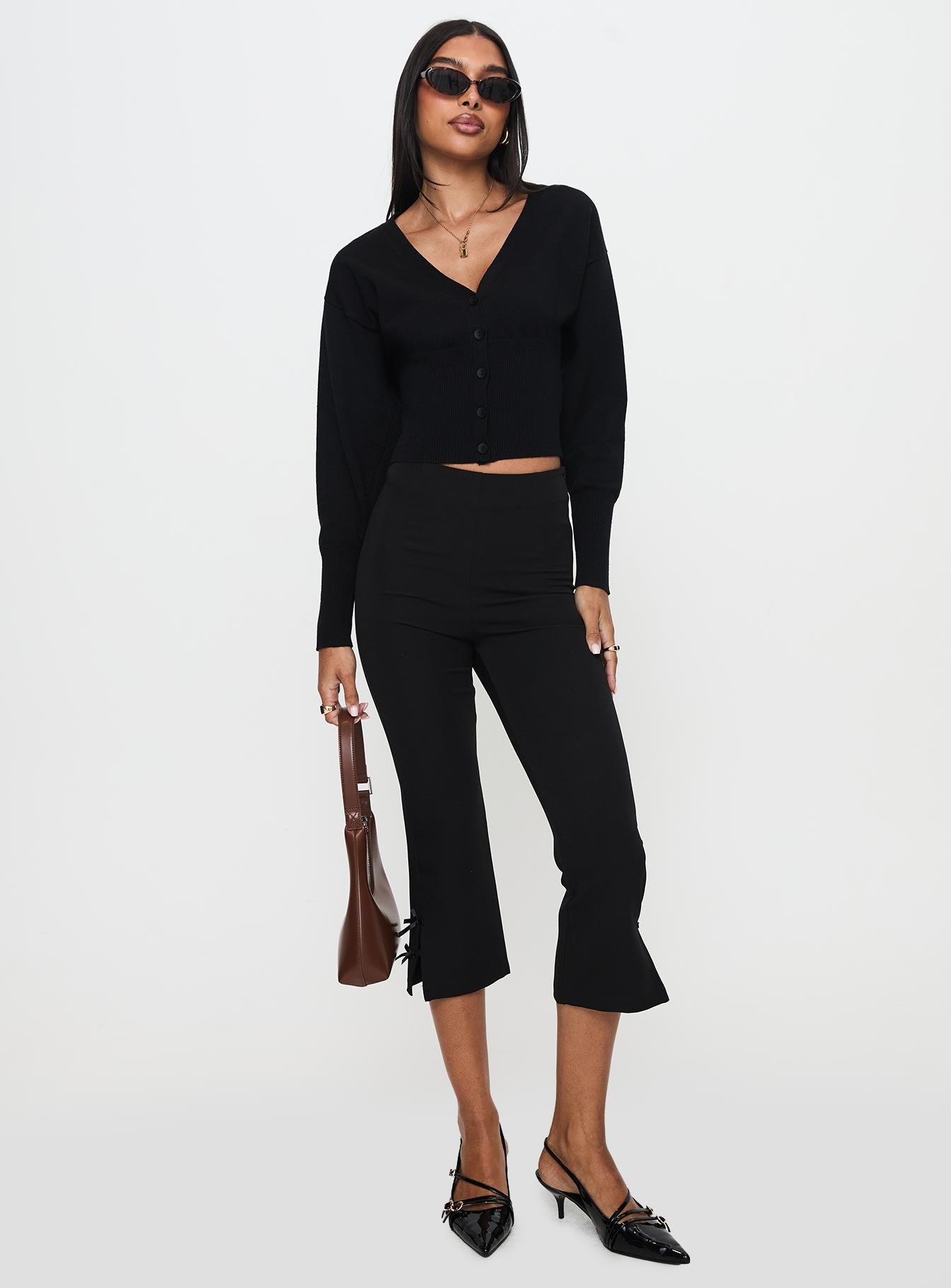 Wistfully Knit Cardigan Black、mySite、solidvoid