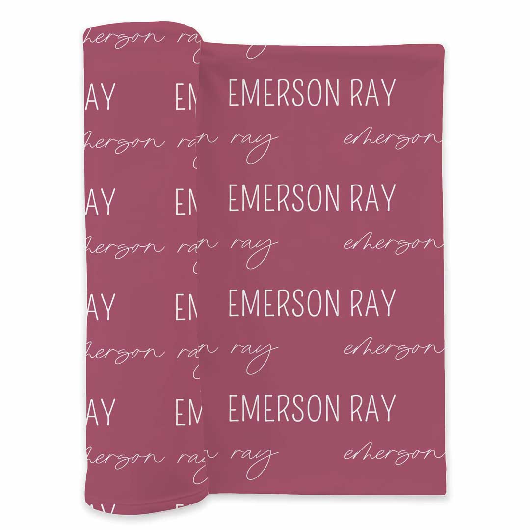  Personalized Cranberry Baby Name Swaddle Blanket、mySite、layawaytickets