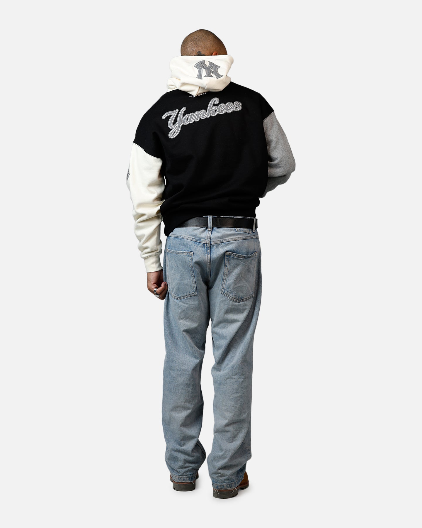 Pro Standard New York Yankees Reverse French Terry Hoodie Black/Grey、mySite、zt4zffjzw