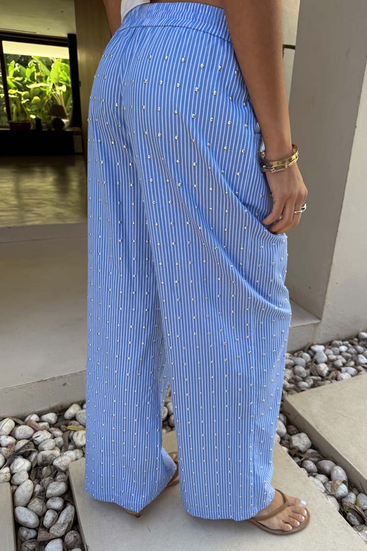 Blue Stripe Elissa Trouser Petite、mySite、solidvoid