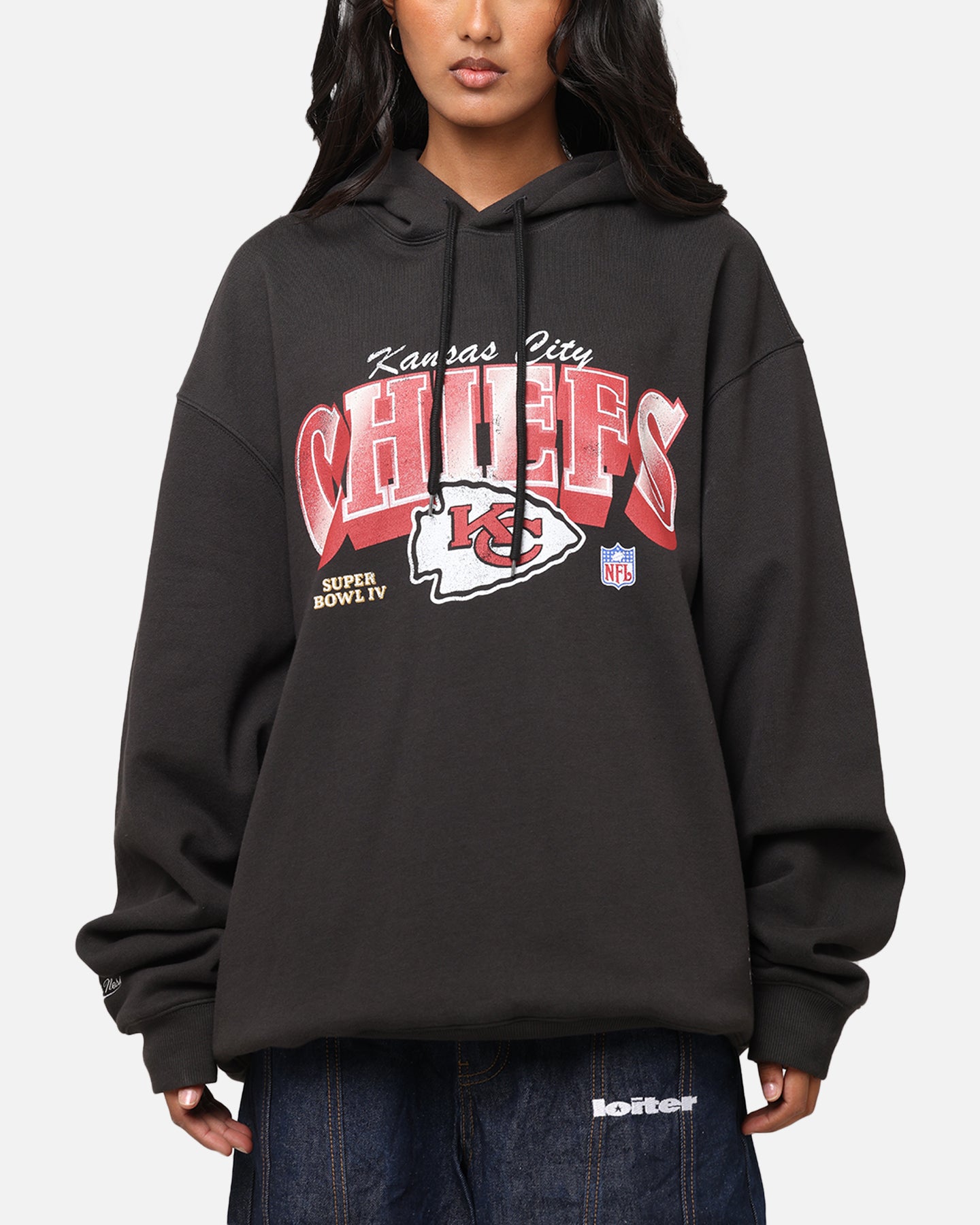 Mitchell & Ness Kansas City Chiefs Arch Hoodie Faded Black、mySite、zt4zffjzw