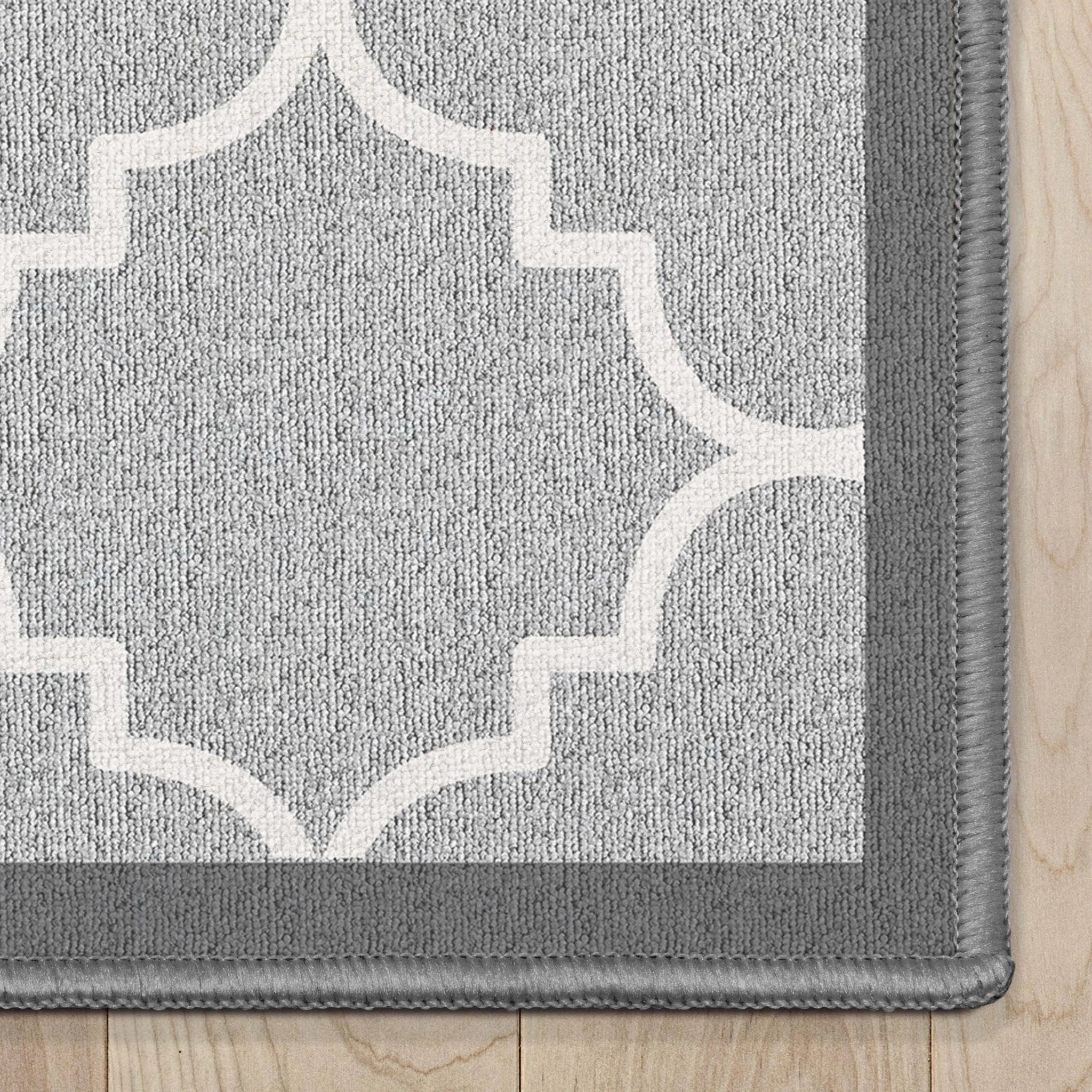 Brooklyn Trellis Grey Modern Flat-Weave Cotton Backing Rug、mySite、gigharbornorthrealestate