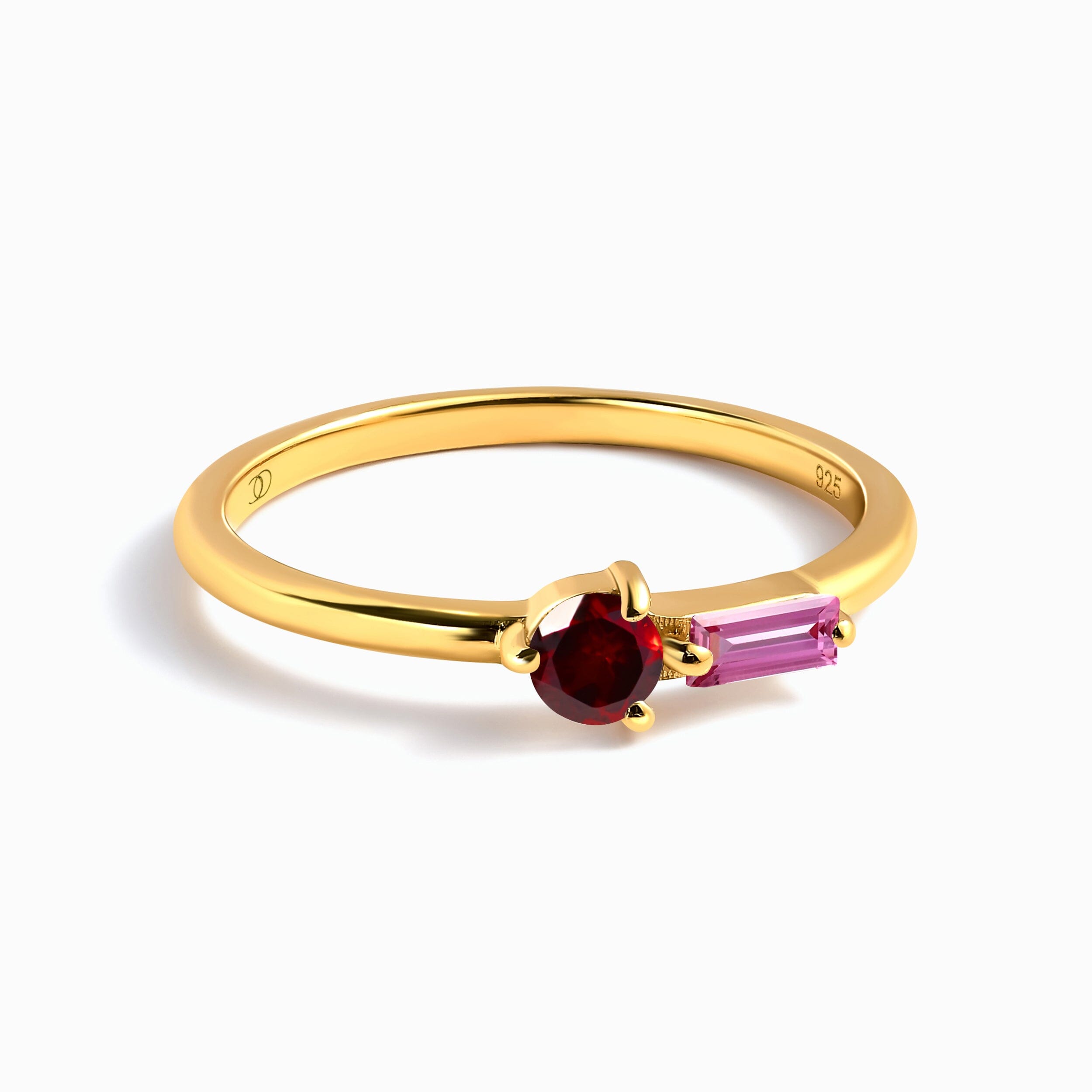 Garnet & Pink Topaz Dainty Ring - Haze、mySite、hinf8tx79