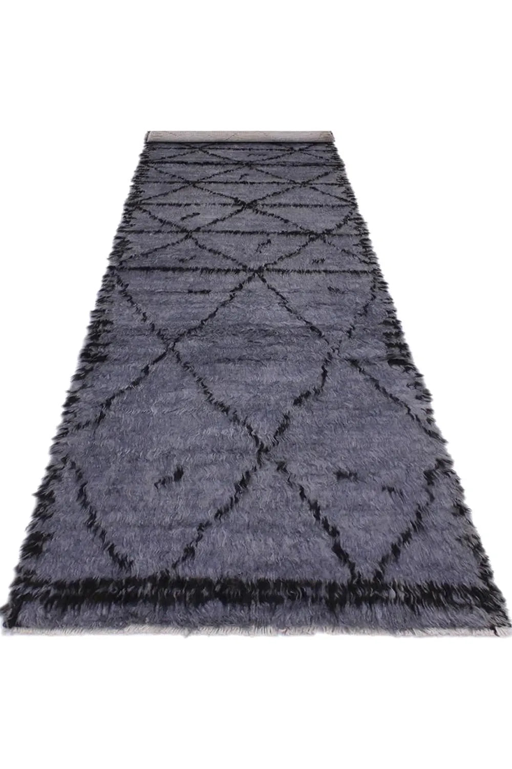 Charcoal Gray Moroccan Shag Wool Runner Rug、mySite、gigharbornorthrealestate