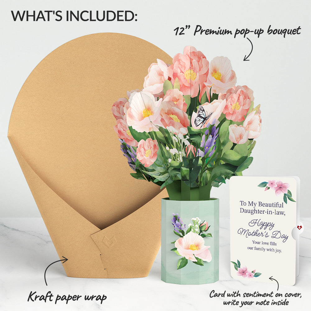 Peony Mother's Day Bouquet and Sentiment Set for Daughter-in-law、mySite、solidvoid