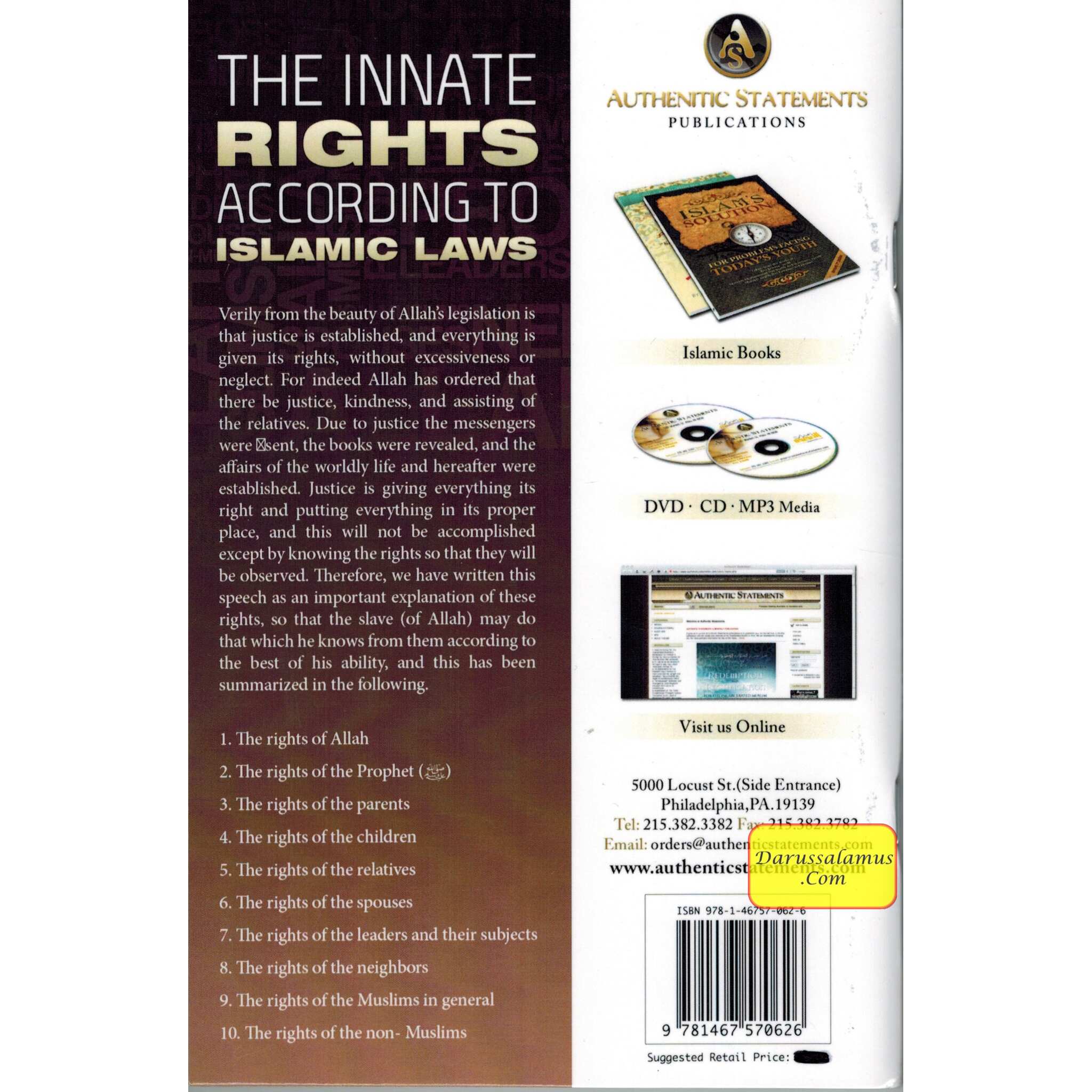 The Innate Rights According to Islamic Laws By Shaykh Muhammad al-Uthaymeen、mySite、topwebapps