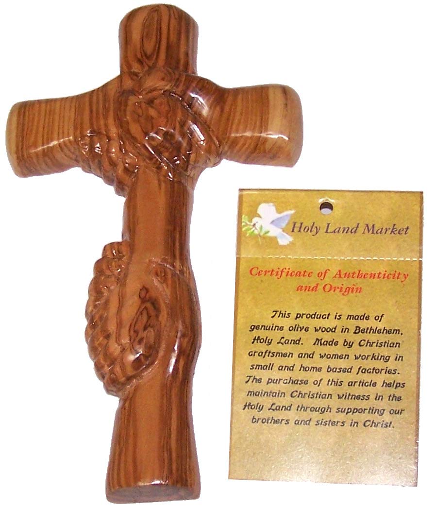  Holy Land Market Olive Wood Reconciliation Cross (19.5 cm OR 7.85 Inches)、mySite、elrpsem3k