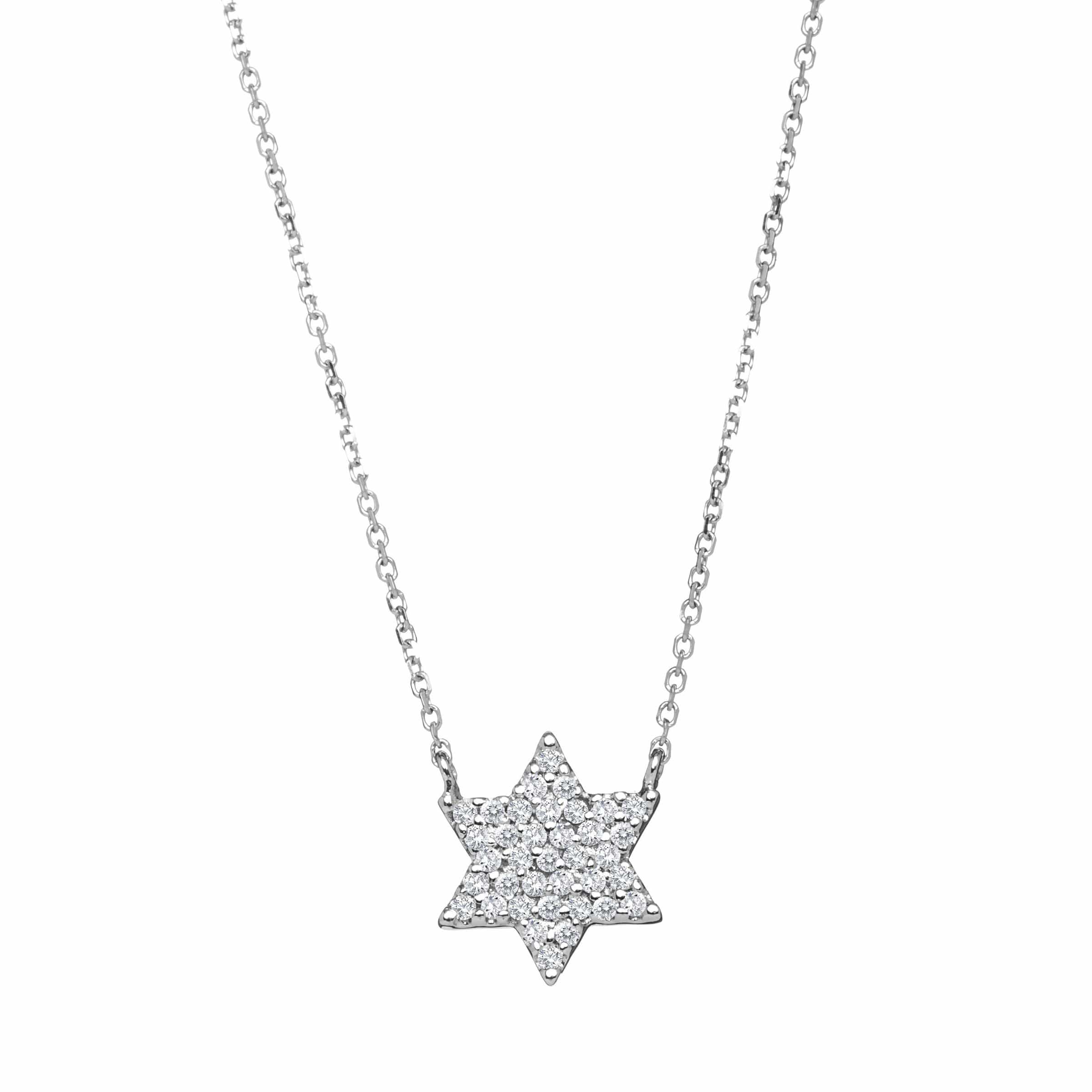 Diamond Star of David Necklace - White Gold、mySite、topwebapps