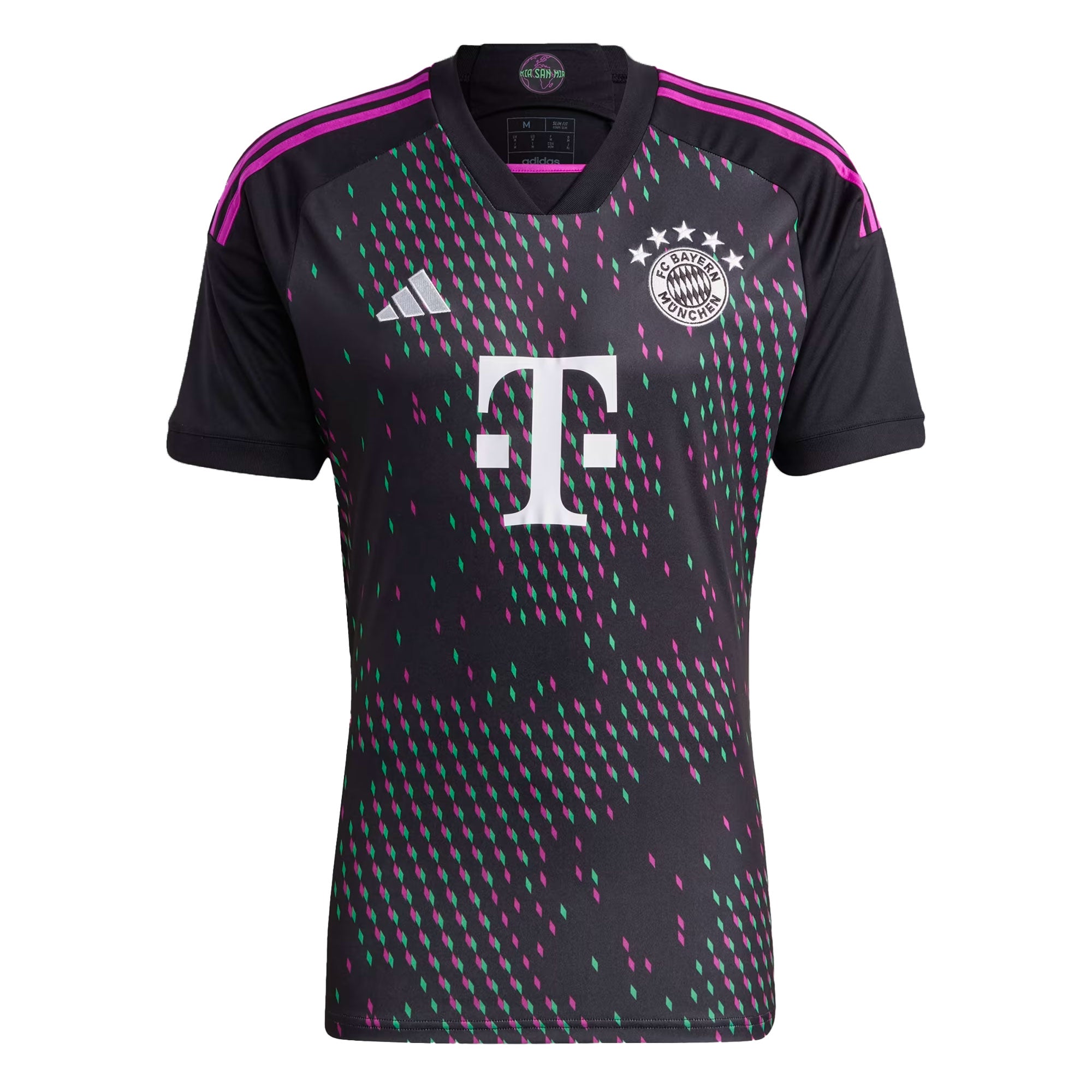 adidas Men's FC Bayern Munich 2023/24 Away Jersey Black/Purple、mySite、noshort