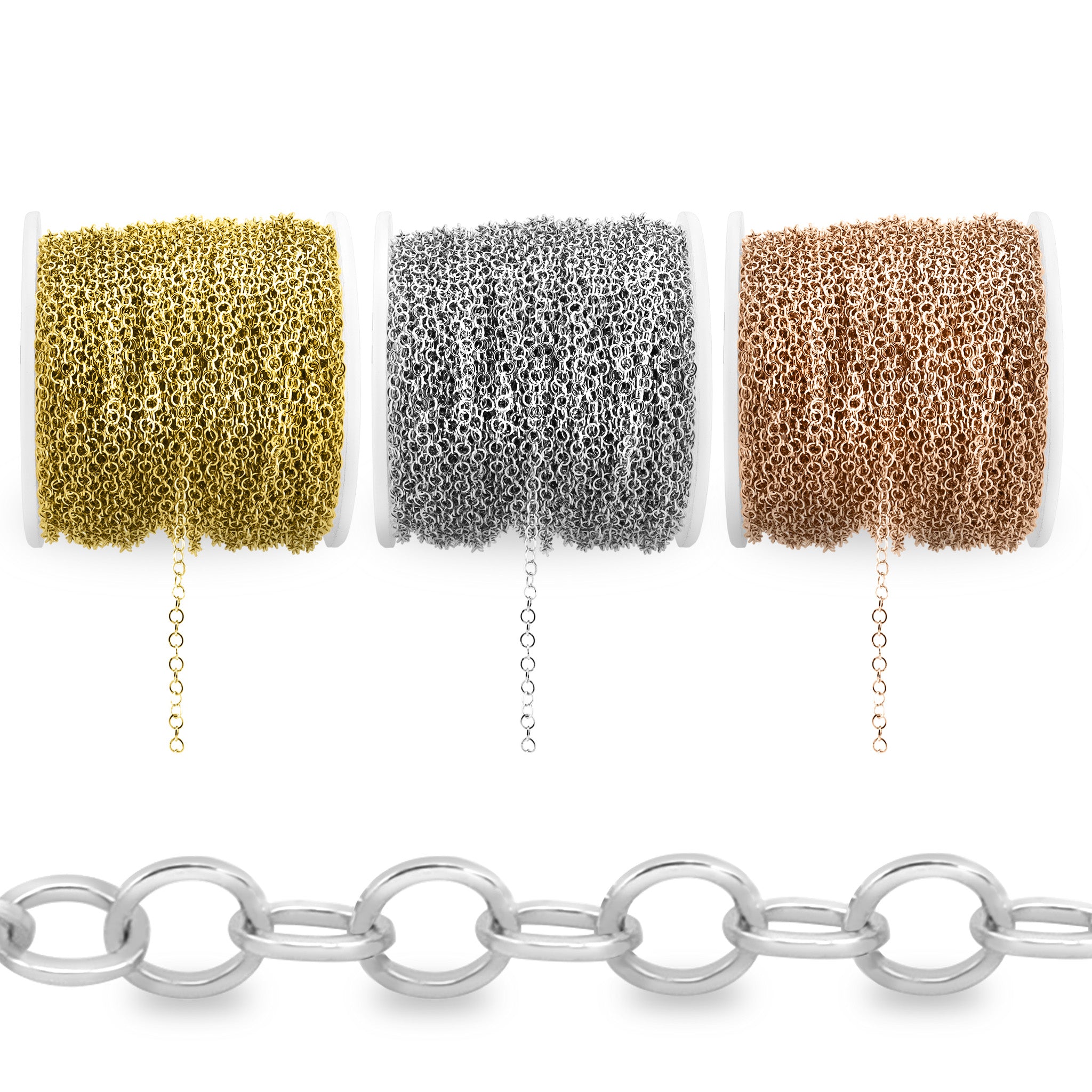 Stainless Steel 3mm Circle Cable Chain 164' Spool 50 meter / SPL0002、mySite、dreamappss