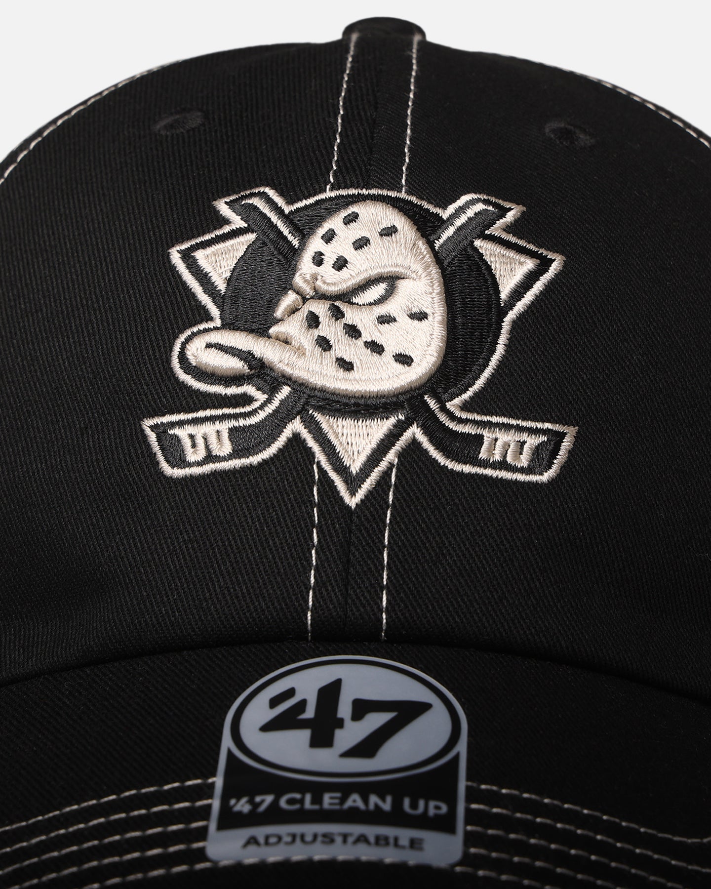 47 Brand Anaheim Ducks 'Contrast Stitch' 47 Clean Up Strapback Black/Bone、mySite、zt4zffjzw