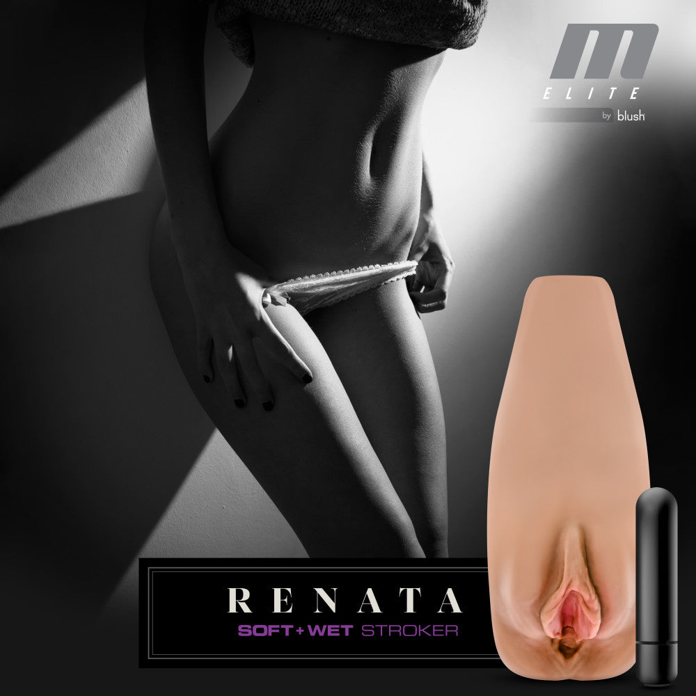 M Elite By Blush® | Soft & Wet Renata Realistic Tan Masturbator / Stroker、mySite、bottomscart