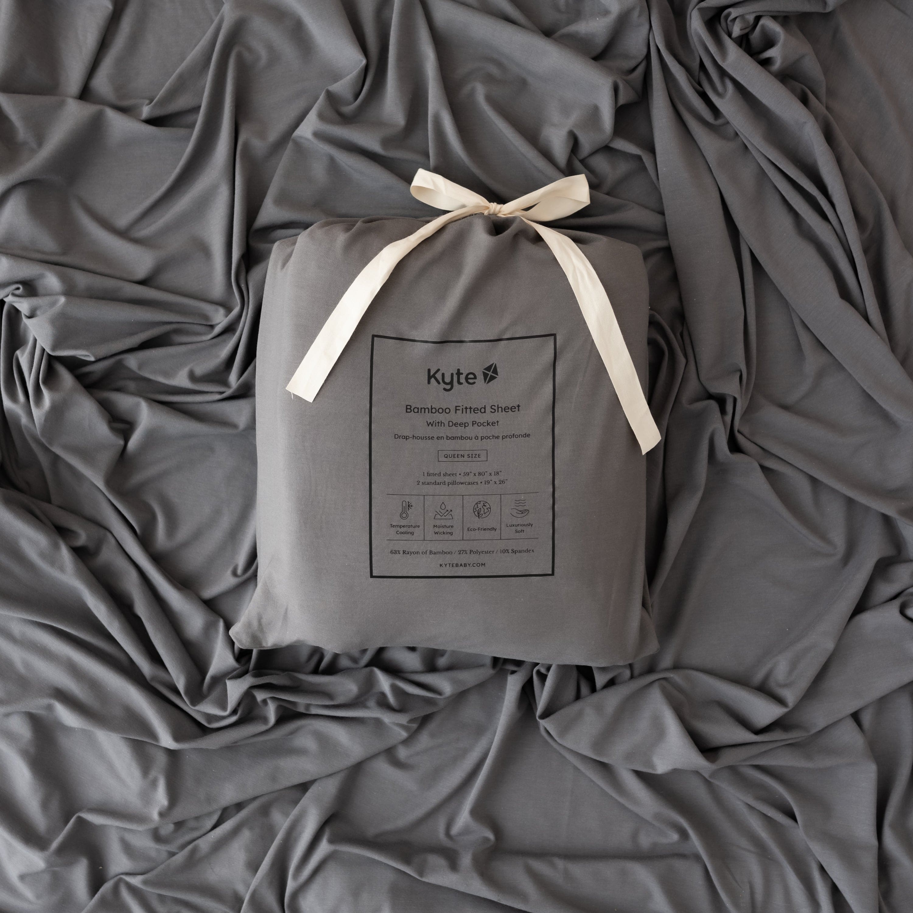  Fitted Sheet with Pillowcases in Charcoal、mySite、layawaytickets