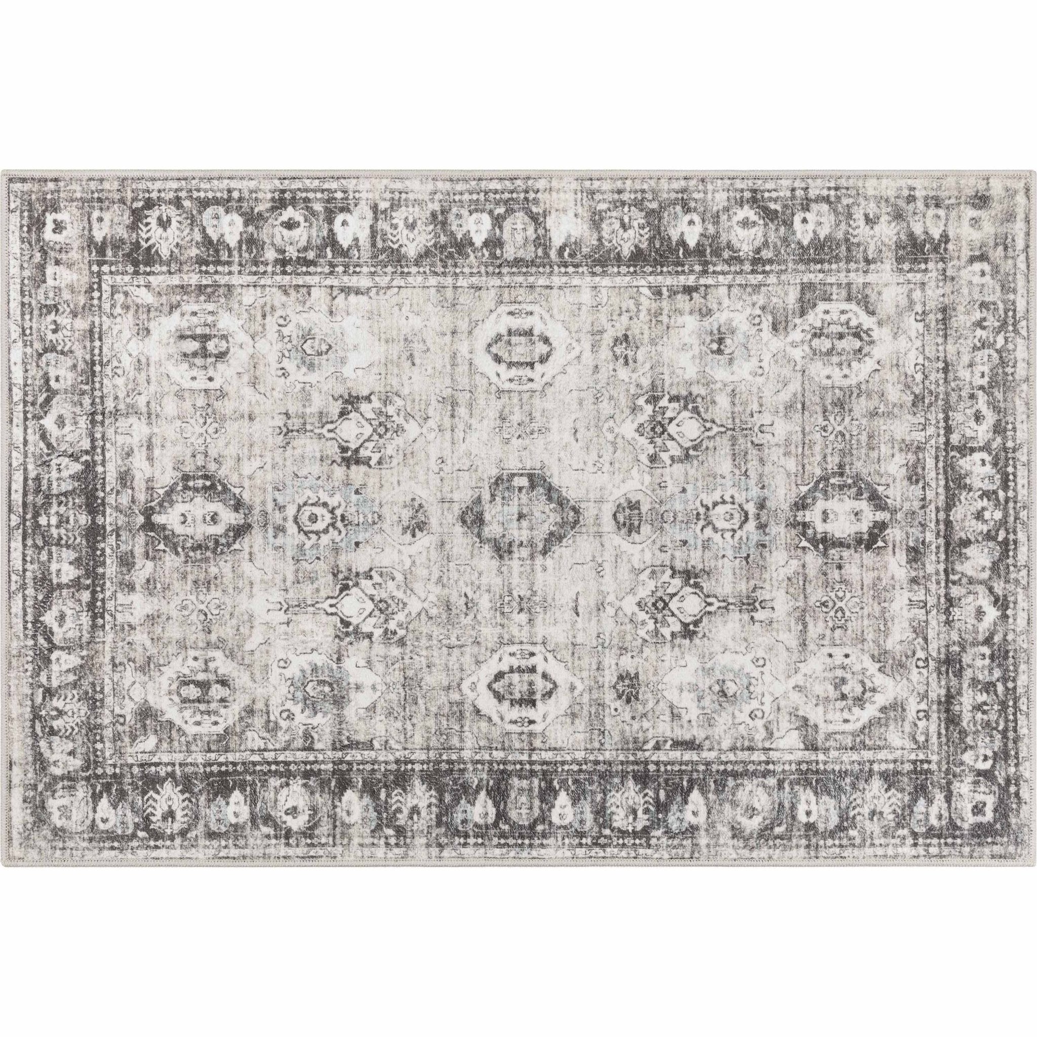 Elle Basics Intrigue Easy-Clean Washable Rug - Durable, Non-Slip, Low-Profile Design for Home Comfort、mySite、gigharbornorthrealestate