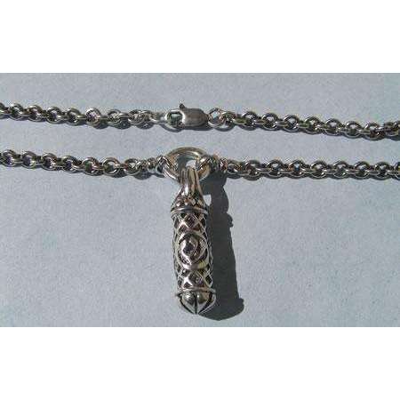 Michael Bromberg Sterling Silver Lion of Judah Mezuzah Pendant、mySite、topwebapps