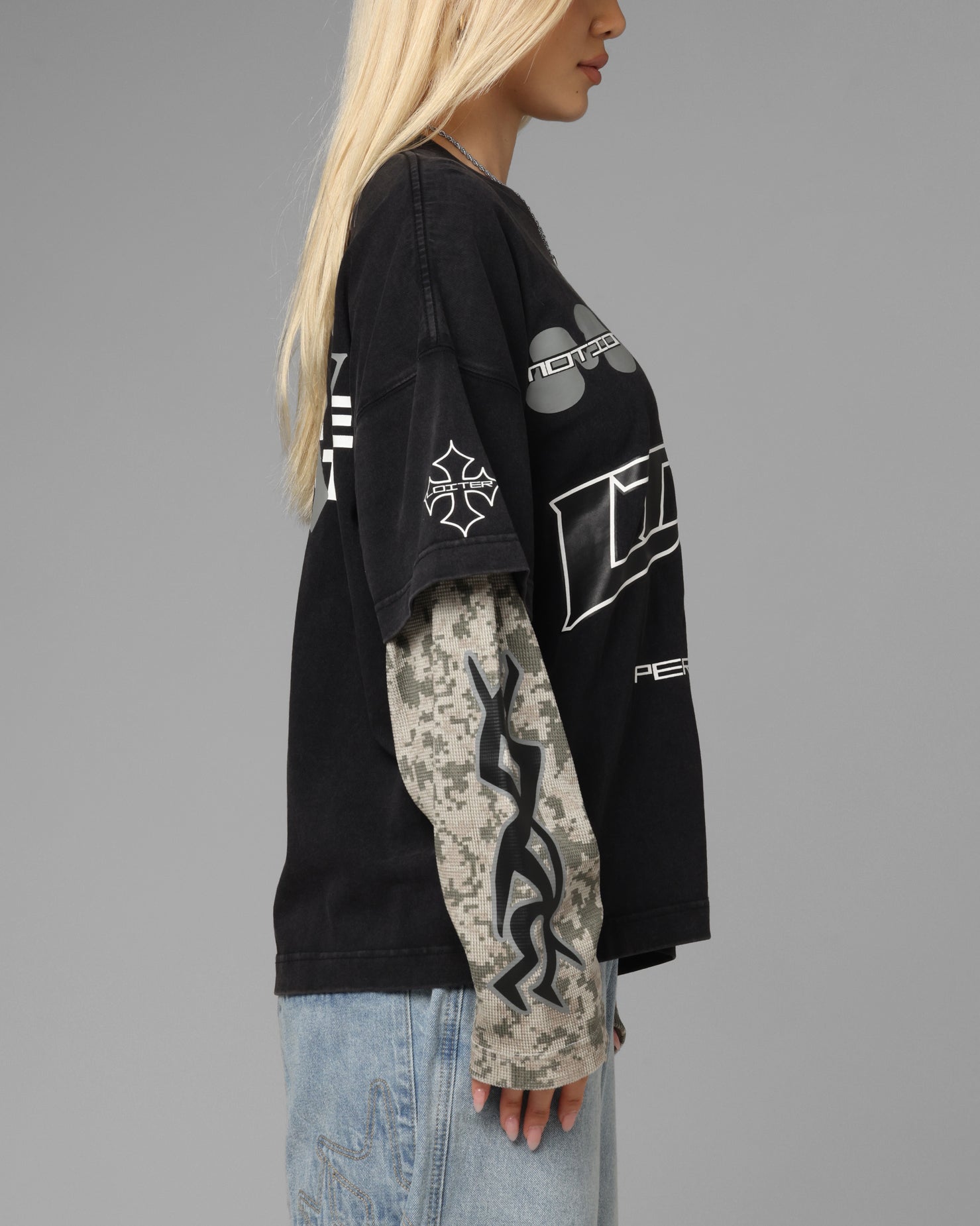 Loiter Performance Layered Long Sleeve T-Shirt Vintage Black、mySite、zt4zffjzw