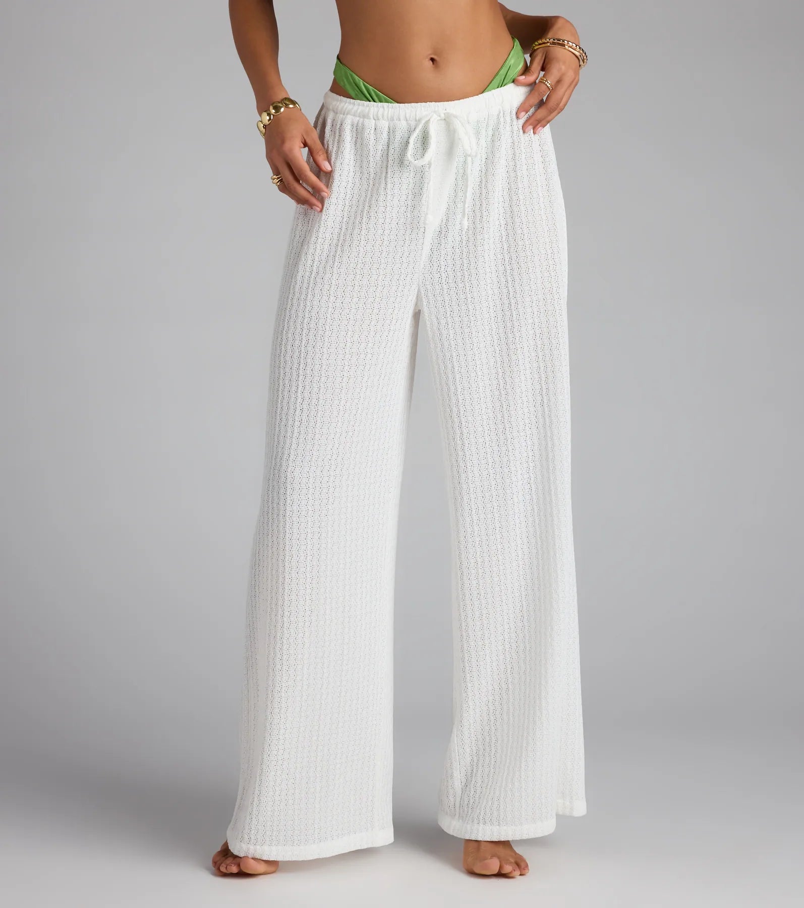  Beachy Sheer Woven Palazzo Pants、mySite、justintrudeaud