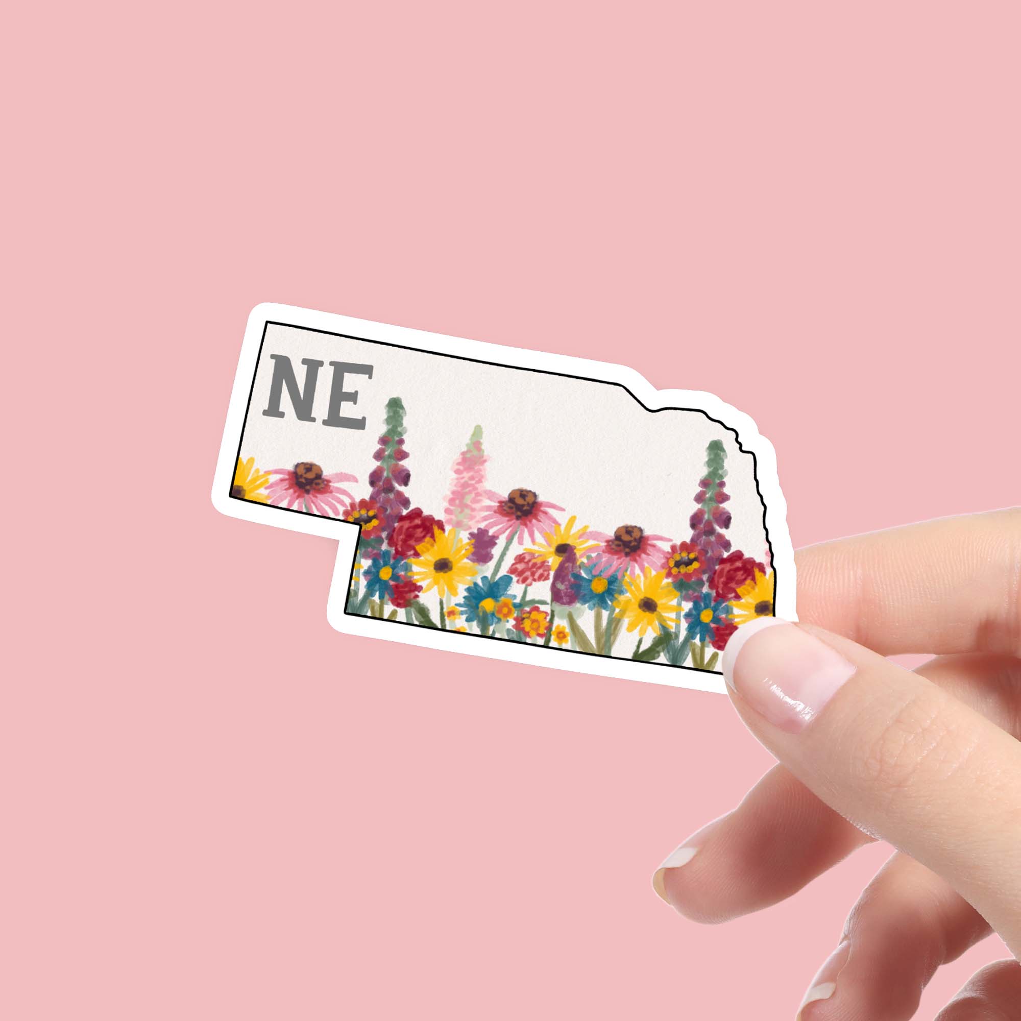  Nebraska Painterly Pattern Sticker、mySite、ghnorth