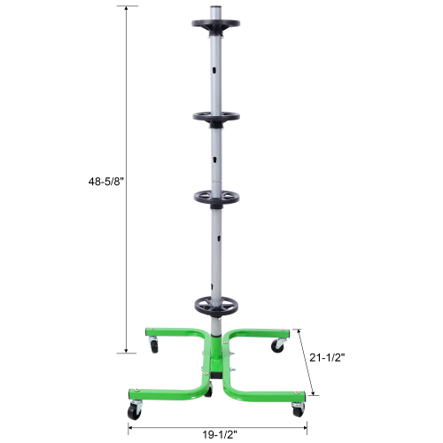 Storage Stand With Wheels 275 LBS Total Capacity Uses Six 2in Swivel Caster Wheels green color、、eastwooduniform