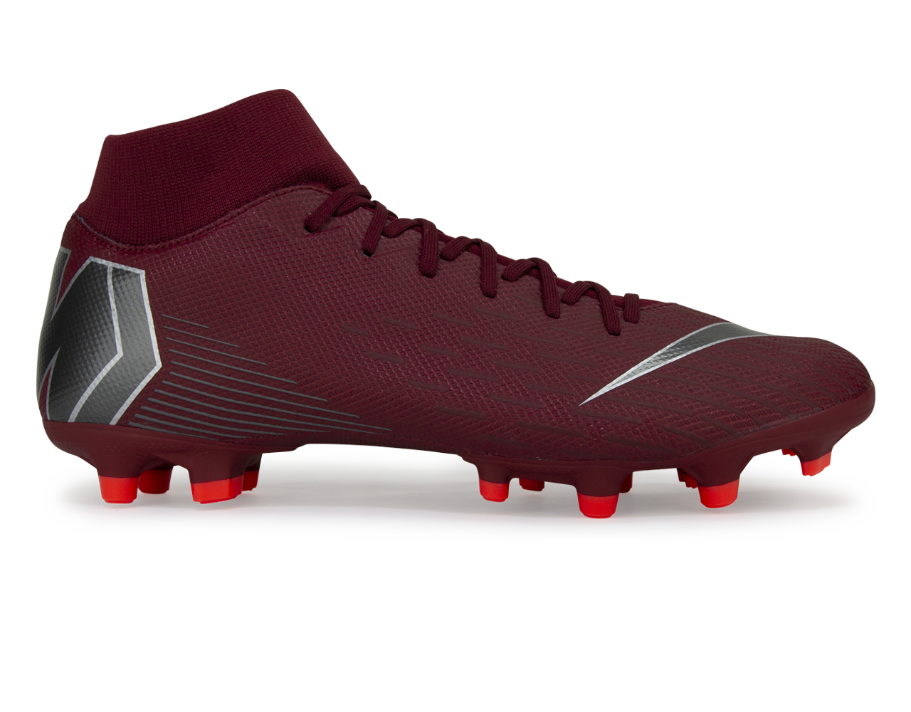 Nike Men's Mercurial Superfly 6 Academy FG/MG Team Red/Metallic Dark Grey、mySite、noshort