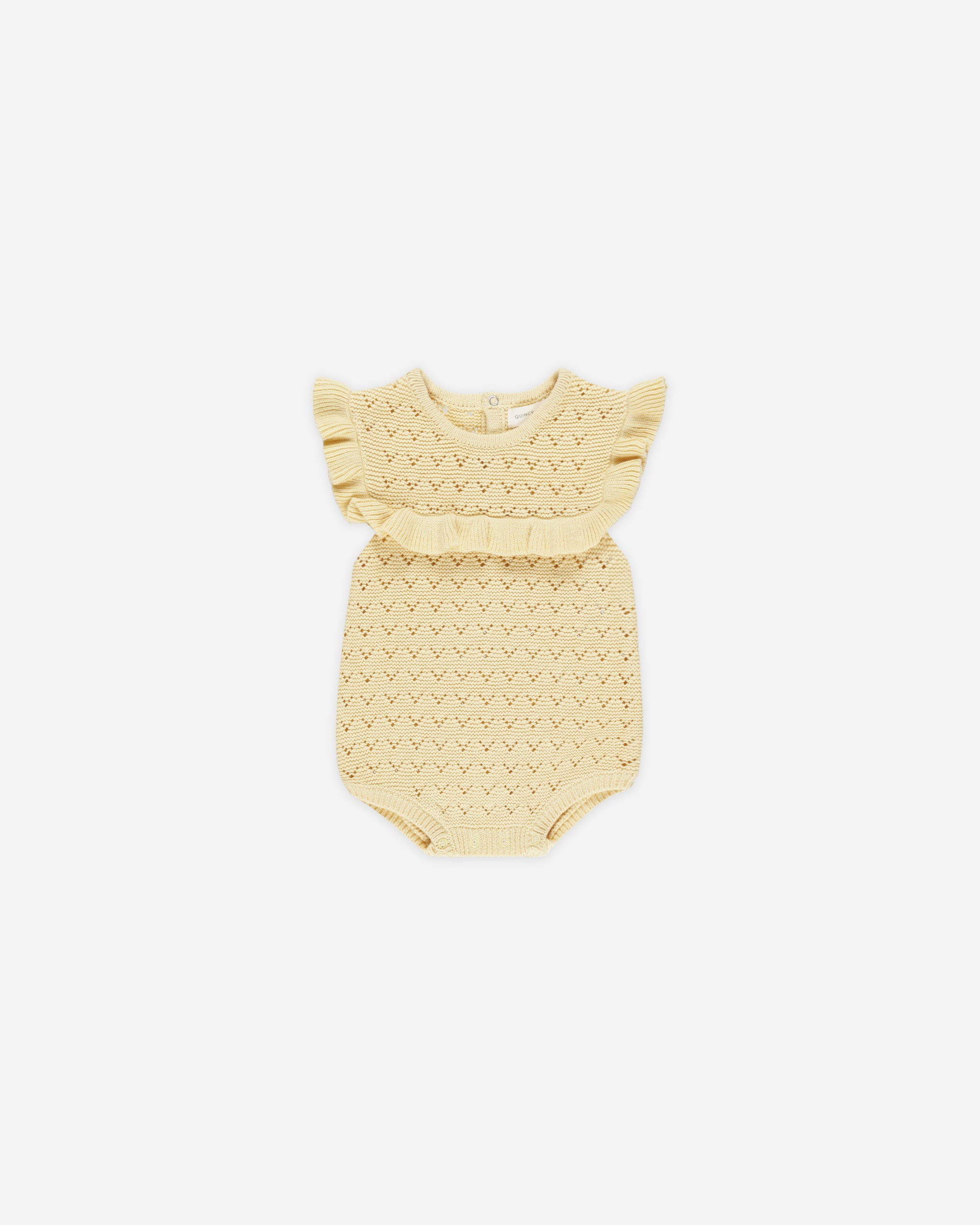  Pointelle Ruffle Romper || Yellow、mySite、layawaytickets