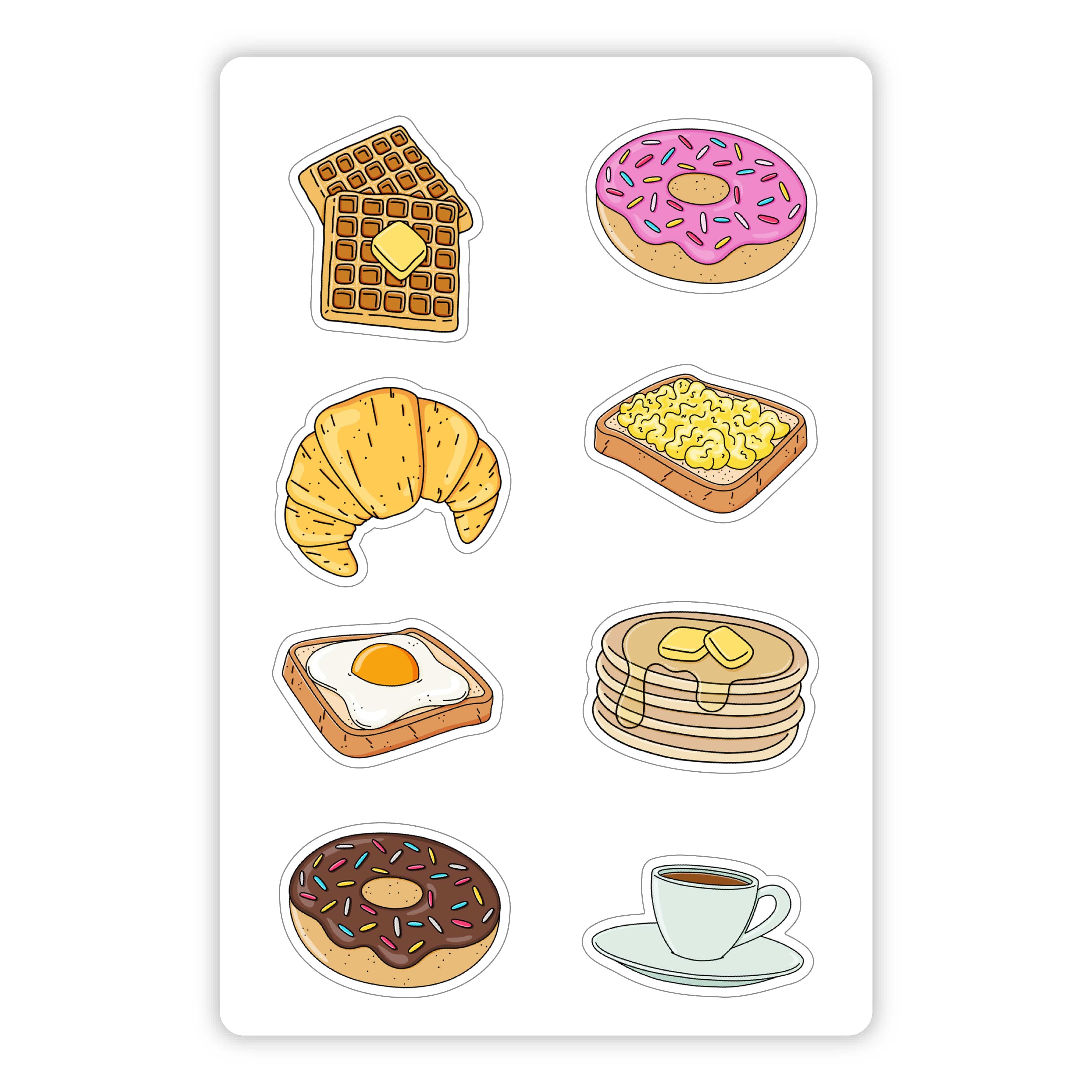  Breakfast Brunch Mini Sticker Sheet、mySite、elrpsem3k