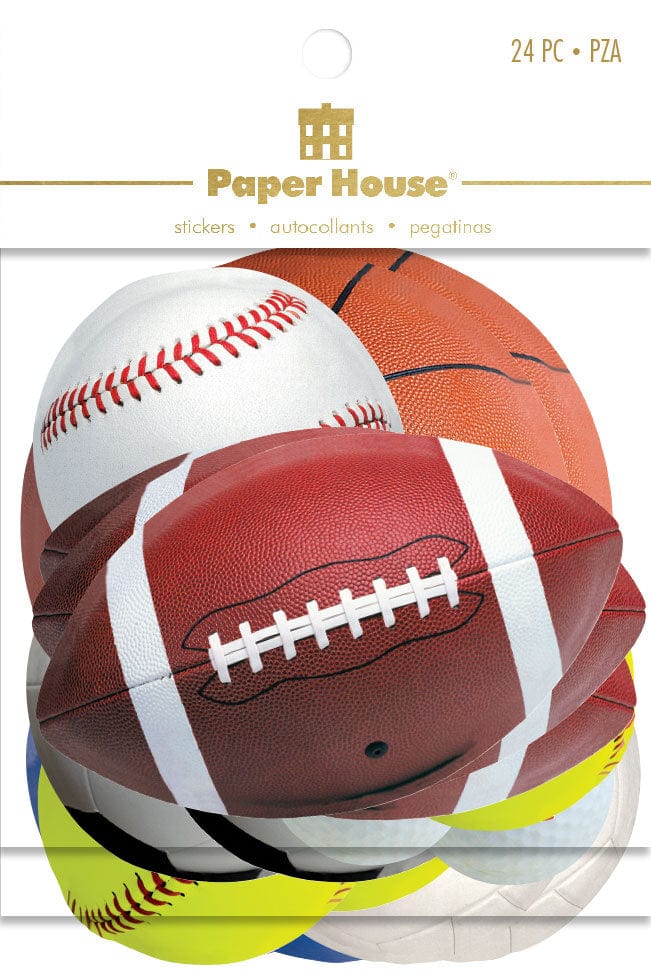  Die Cut Scrapbook Sticker Pack - Sports Balls、mySite、ghnorth