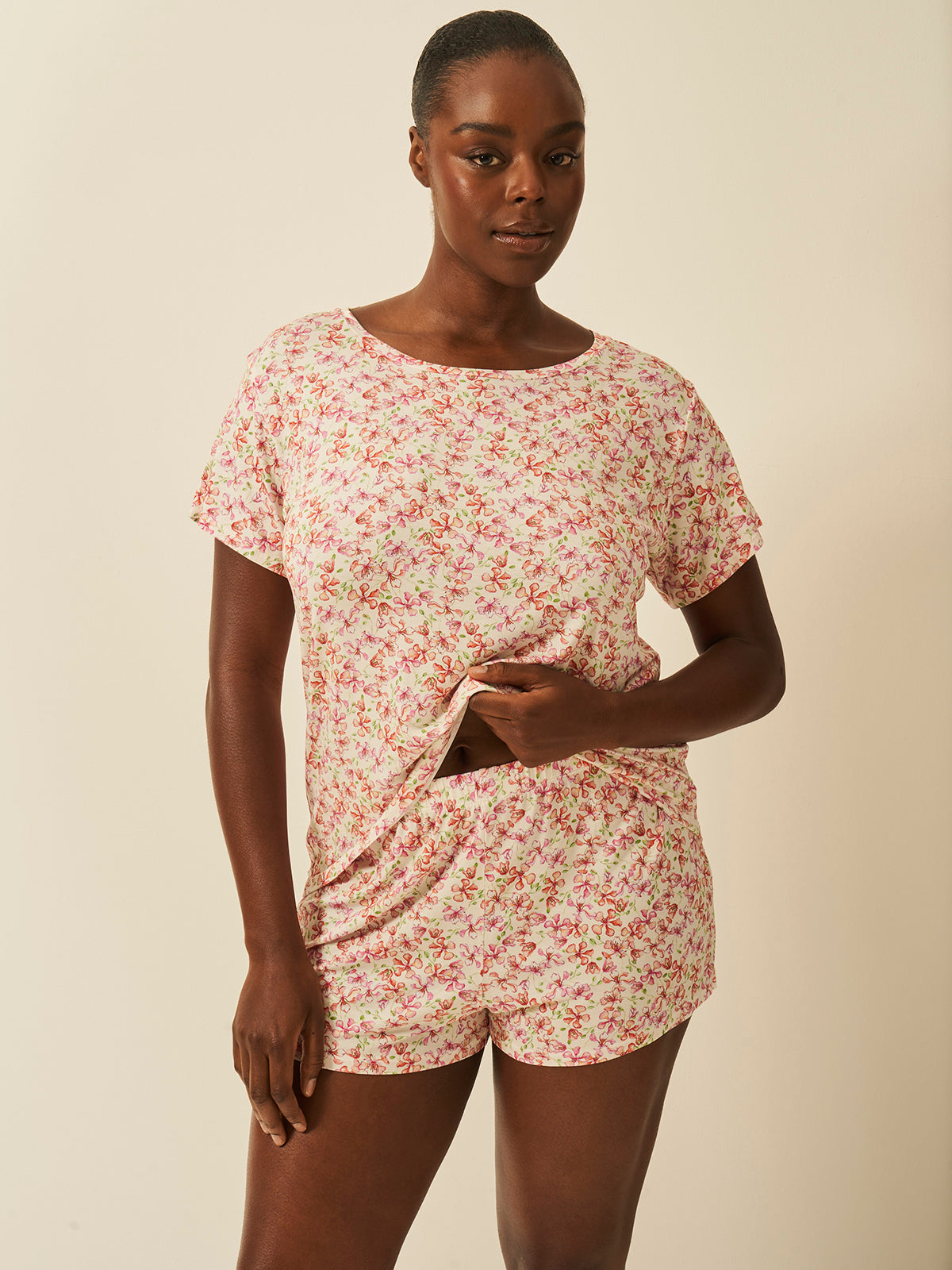 T-shirt & Short Pyjama Set - Antique Floral、mySite、bengalsvssteelers