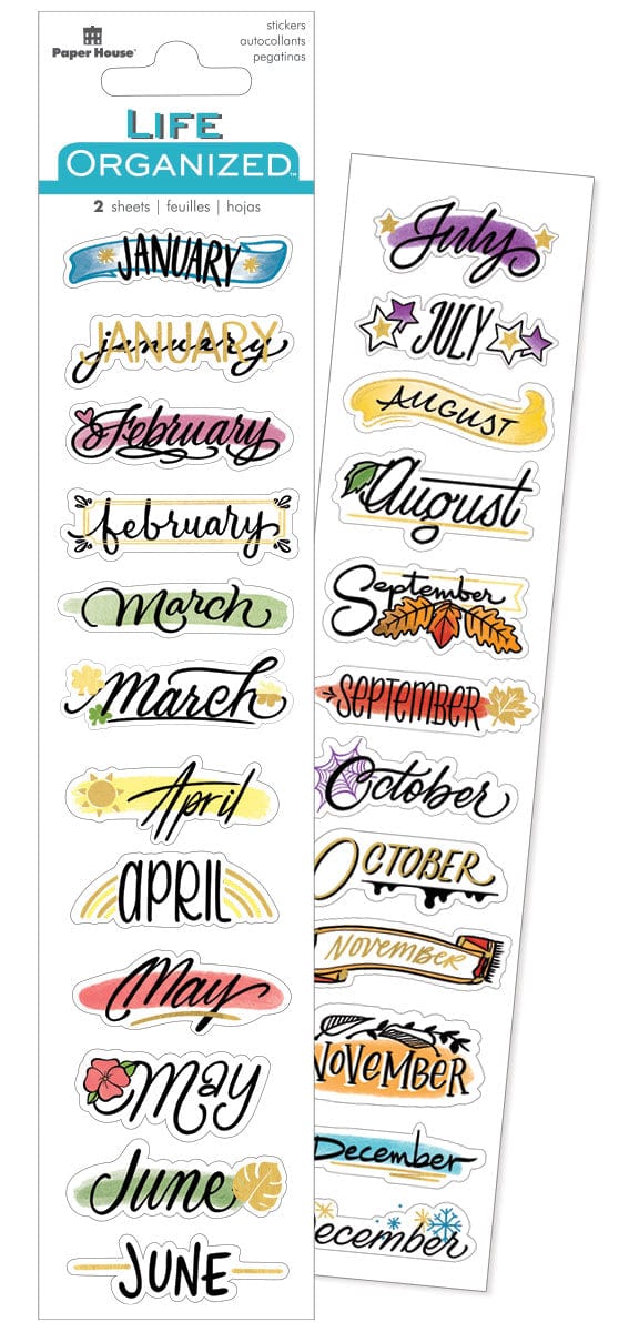  Planner Stickers - Creative Journaling Monthly、mySite、ghnorth