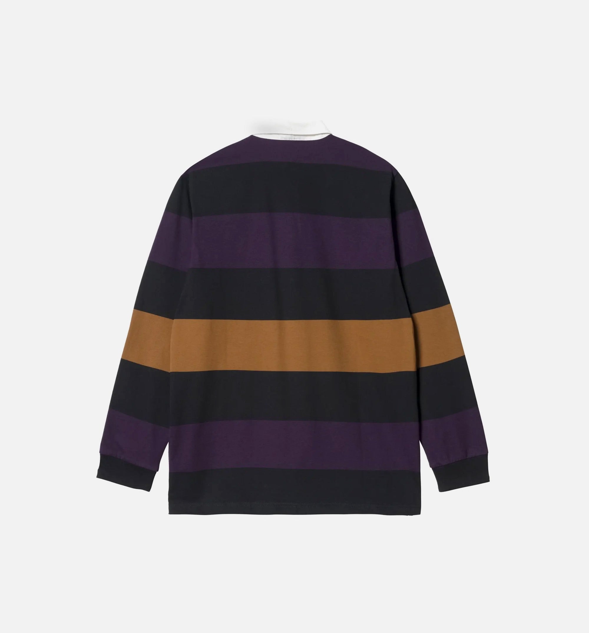 Hansen Stripe Long Sleeve Rugby Polo Mens Long Sleeve Shirt - Black、mySite、dreamappss