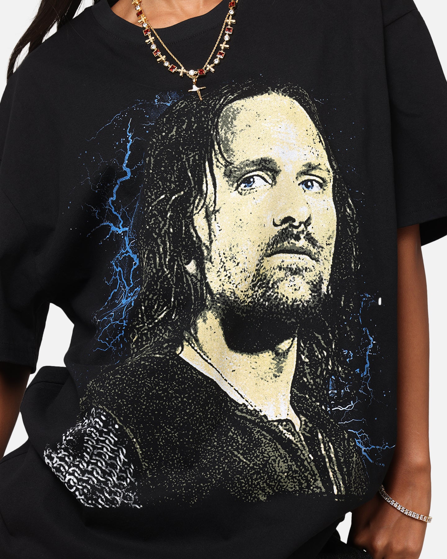 American Thrift X The Lord Of The Rings Aragorn Heavy T-Shirt Black、mySite、zt4zffjzw