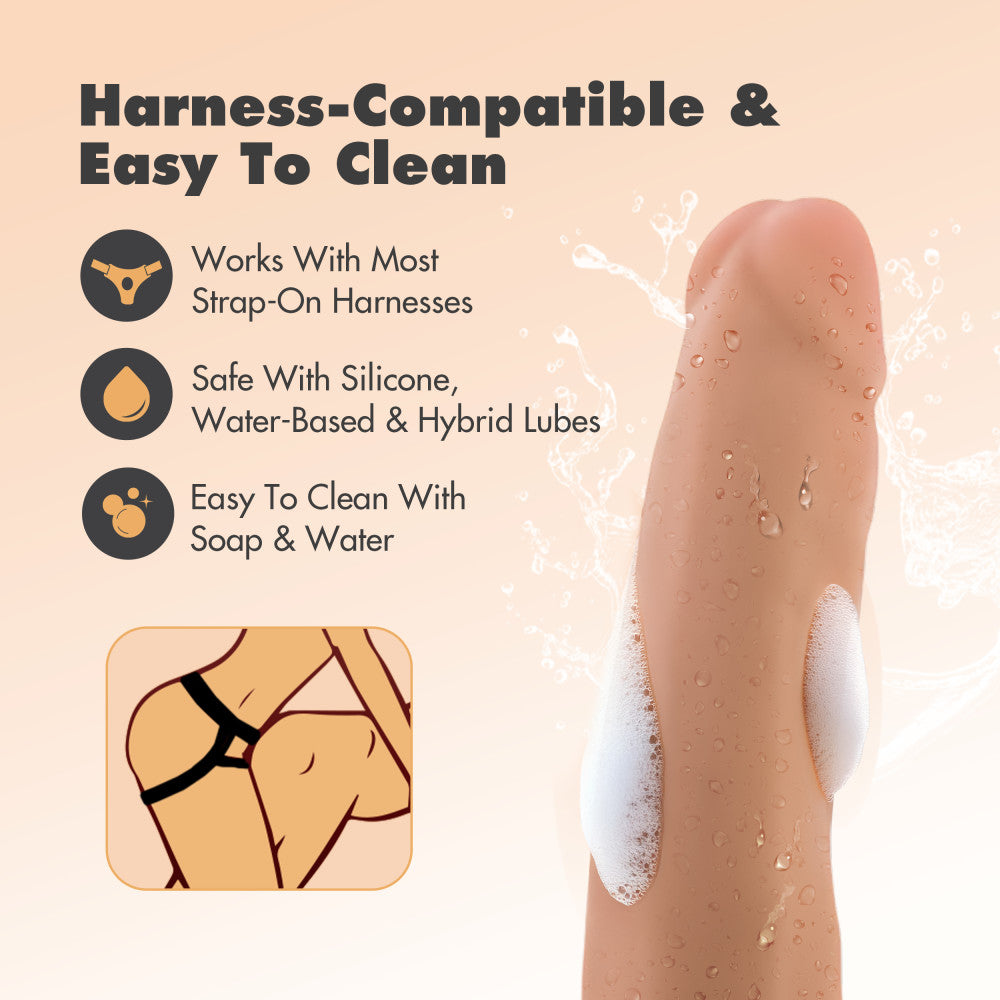 Dr. Skin Plus By Blush® | Realistic Vanilla 5.-Inch Long Soft Yet Erect & Posable Dildo With Suction Cup Base、mySite、bottomscart