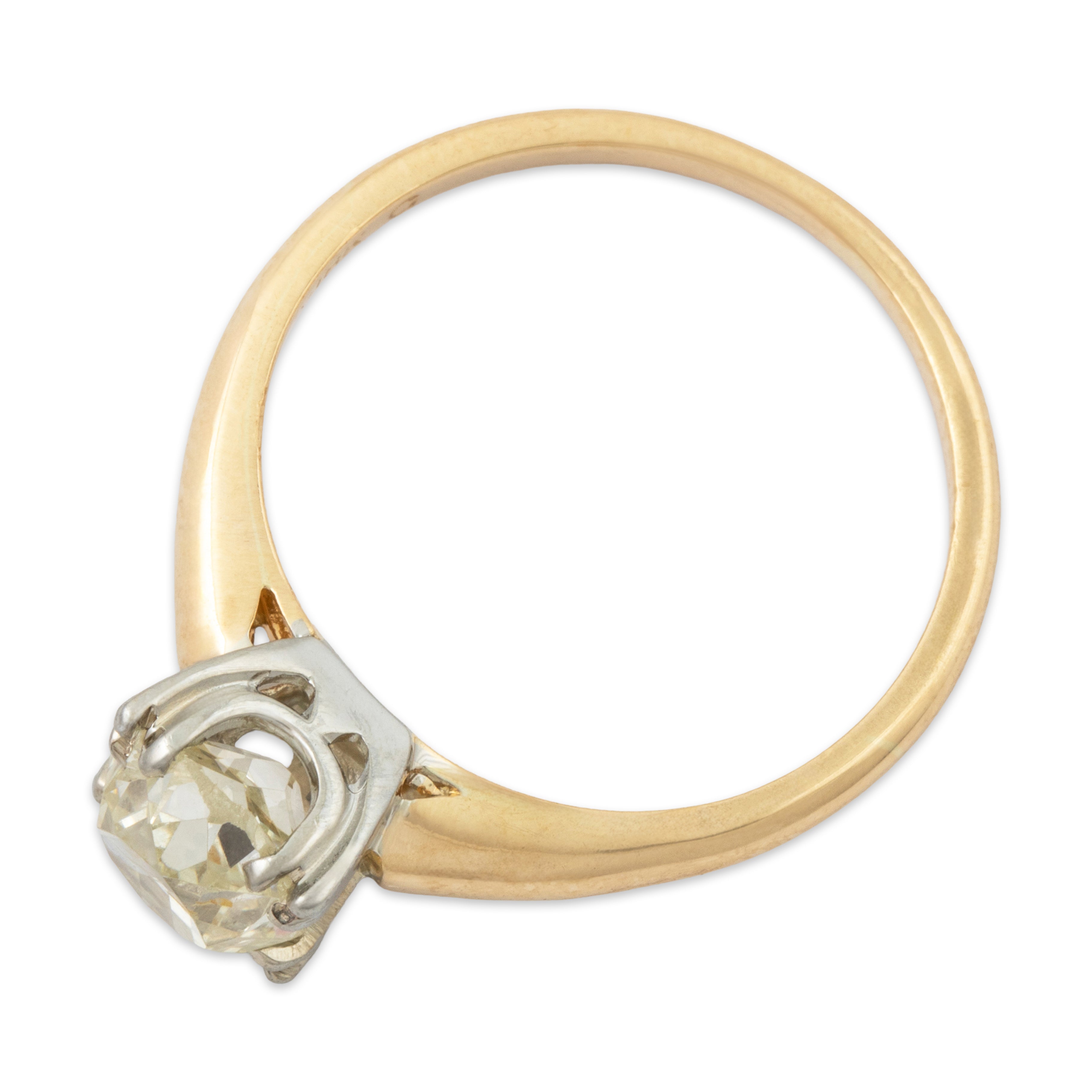 Vintage 14k-18k Yellow & White Gold 1.2ct Old Mine Diamond Engagement Ring 6.00、mySite、hinf8tx79