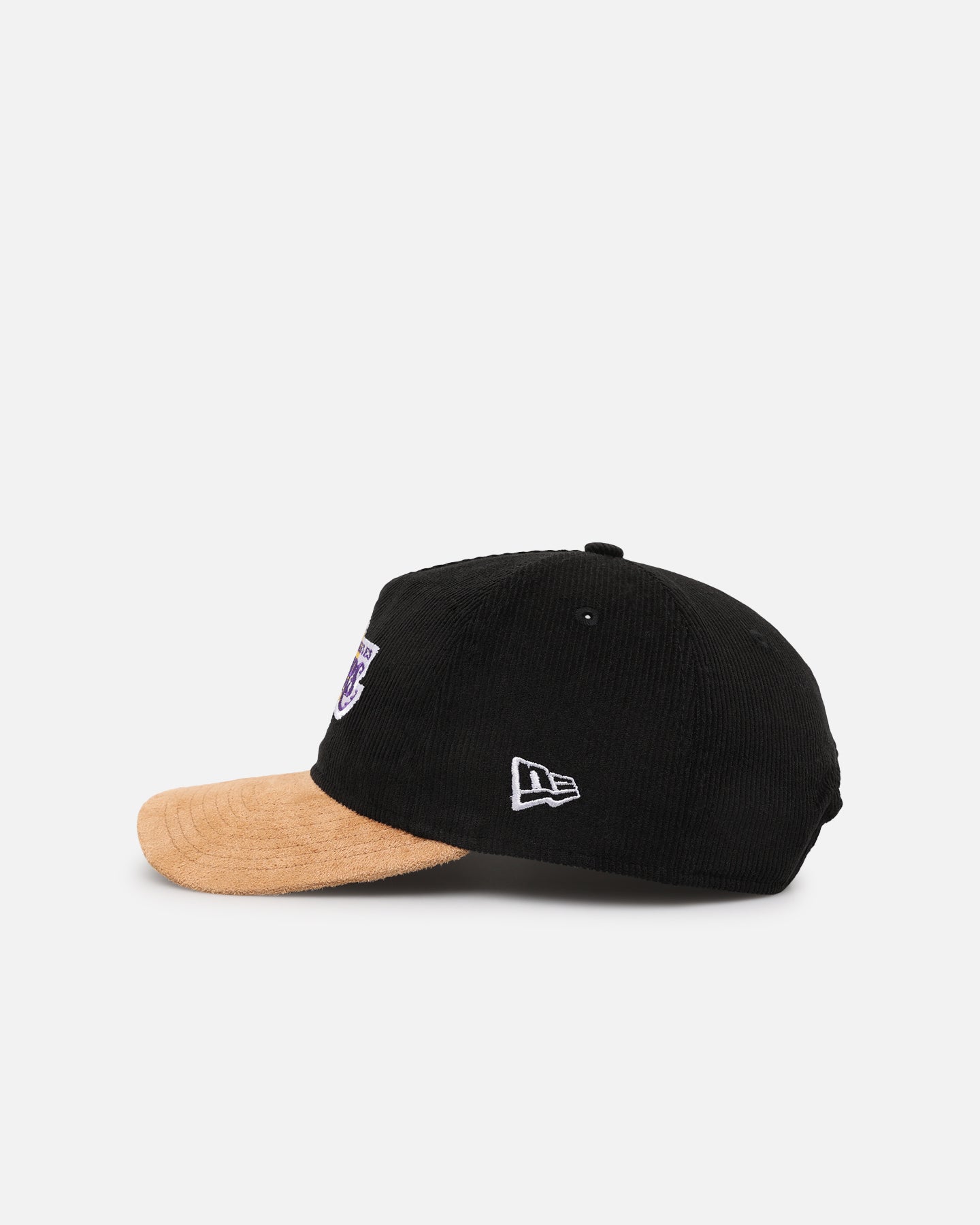 New Era Los Angeles Lakers 'Corduroy Suede' Pre-Curved Golfer Snapback Washed Black、mySite、zt4zffjzw