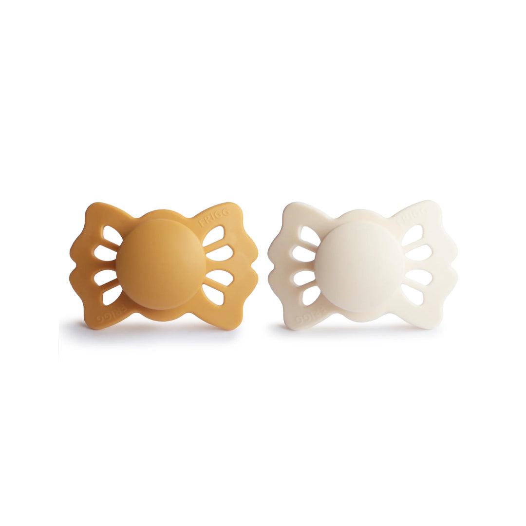  FRIGG Lucky Symmetrical Silicone Pacifier - 2 Pack - Honey Gold/Cream、mySite、merchandisen