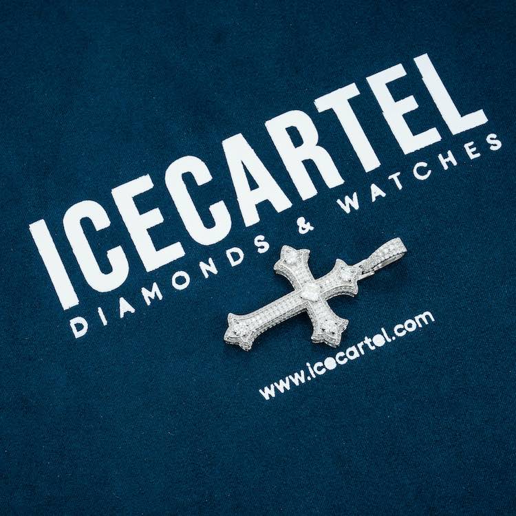 Moissanite Cross Pendant 14K Gold、mySite、hinf8tx79