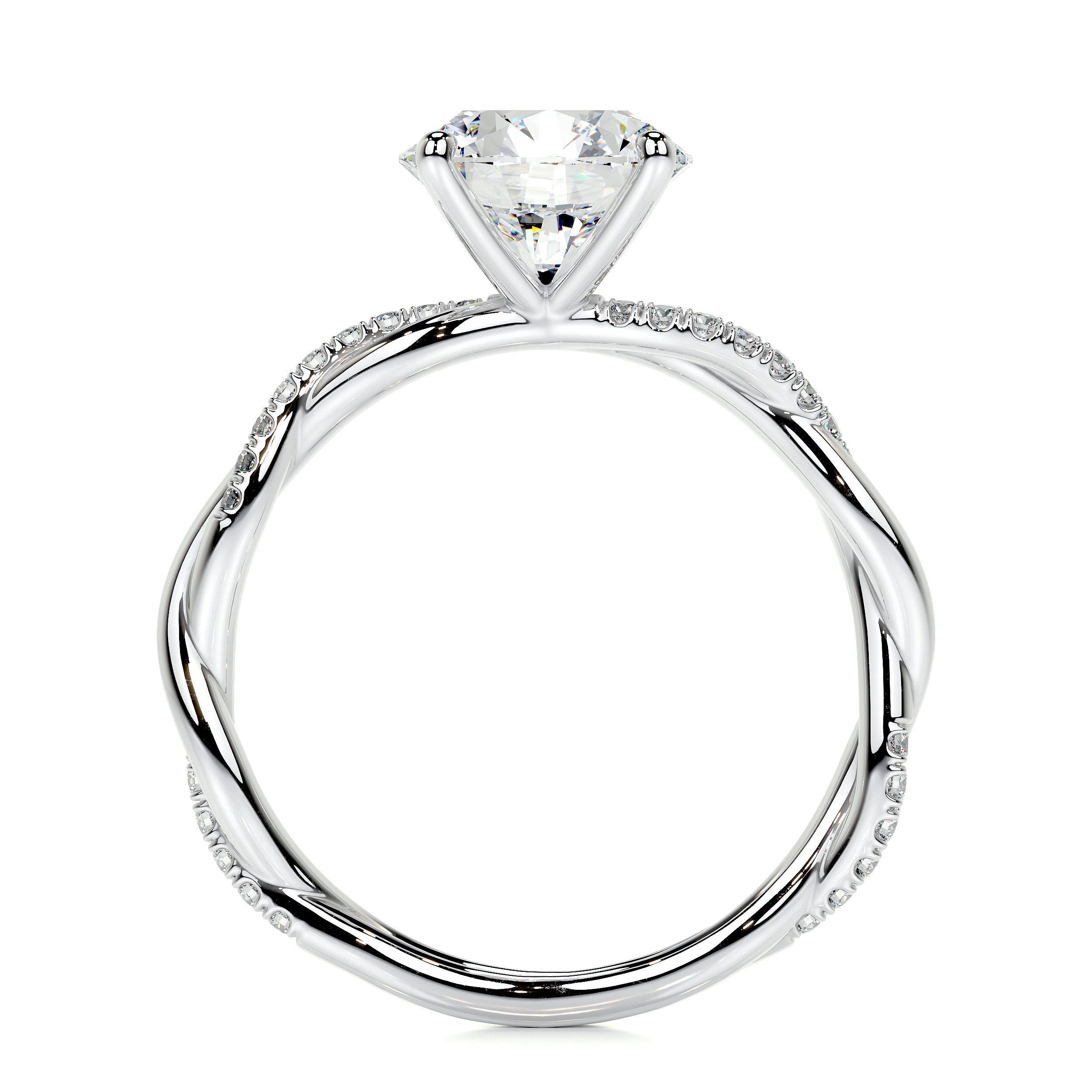 Crystal Lab Grown Diamond Ring -14K White Gold、mySite、hinf8tx79