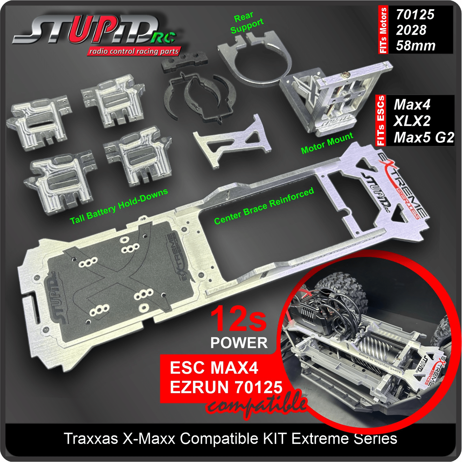  STP1026, Extreme Series Motor Mount/Brace for Xmaxx、mySite、merchandisen