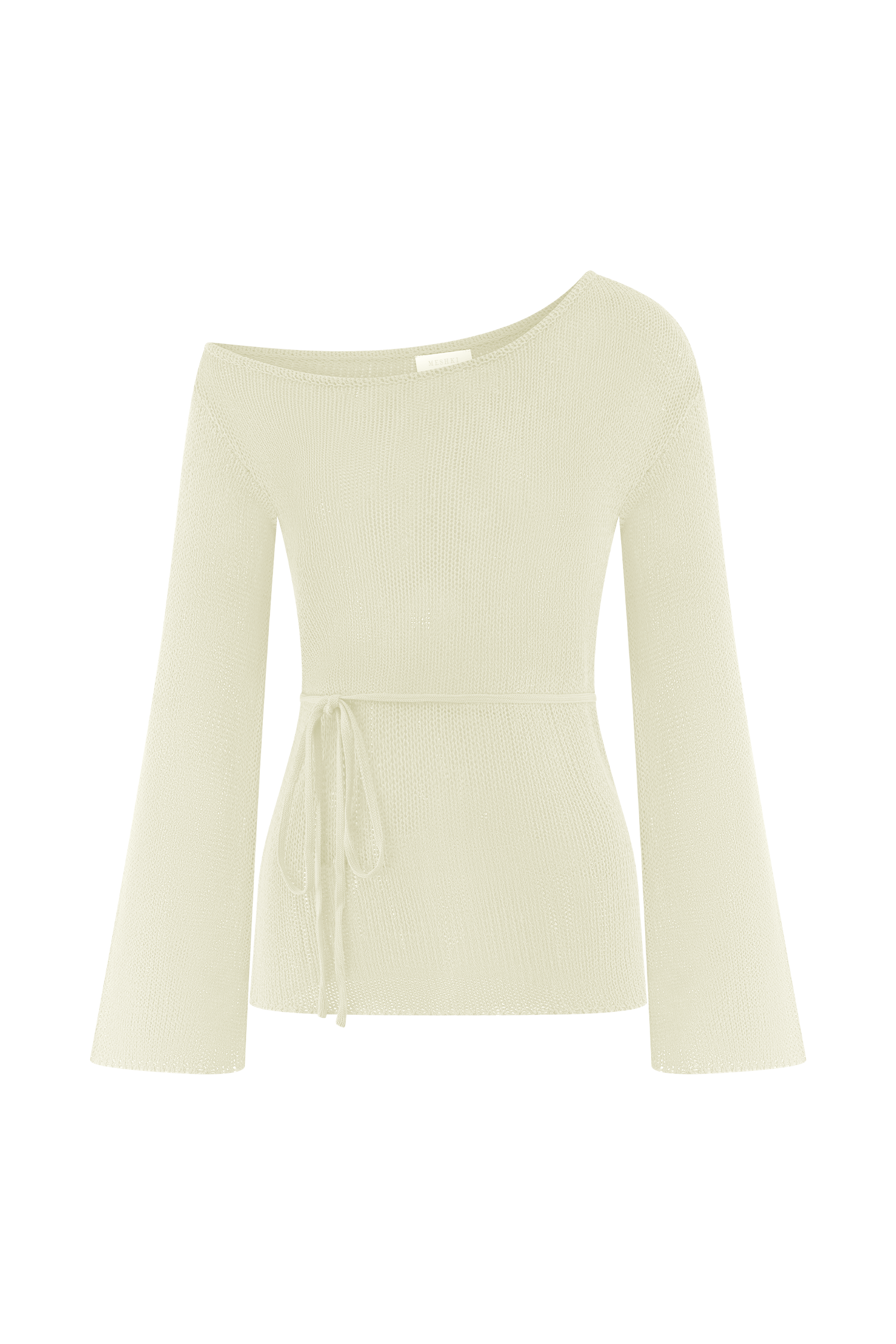 Reagan Off Shoulder Knit Top - White、mySite、solidvoid