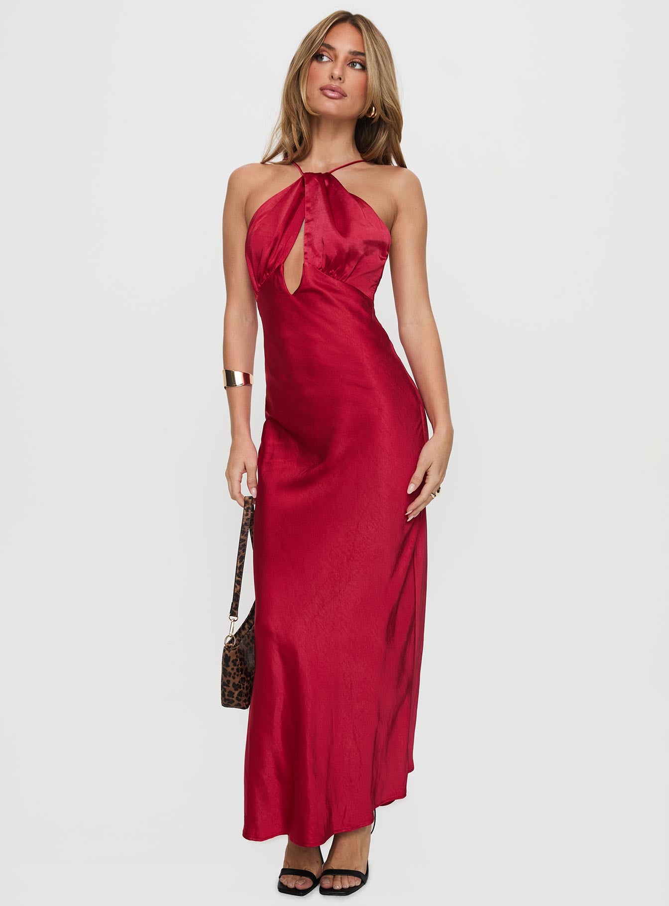 Saja Cut Out Maxi Dress Red、mySite、solidvoid