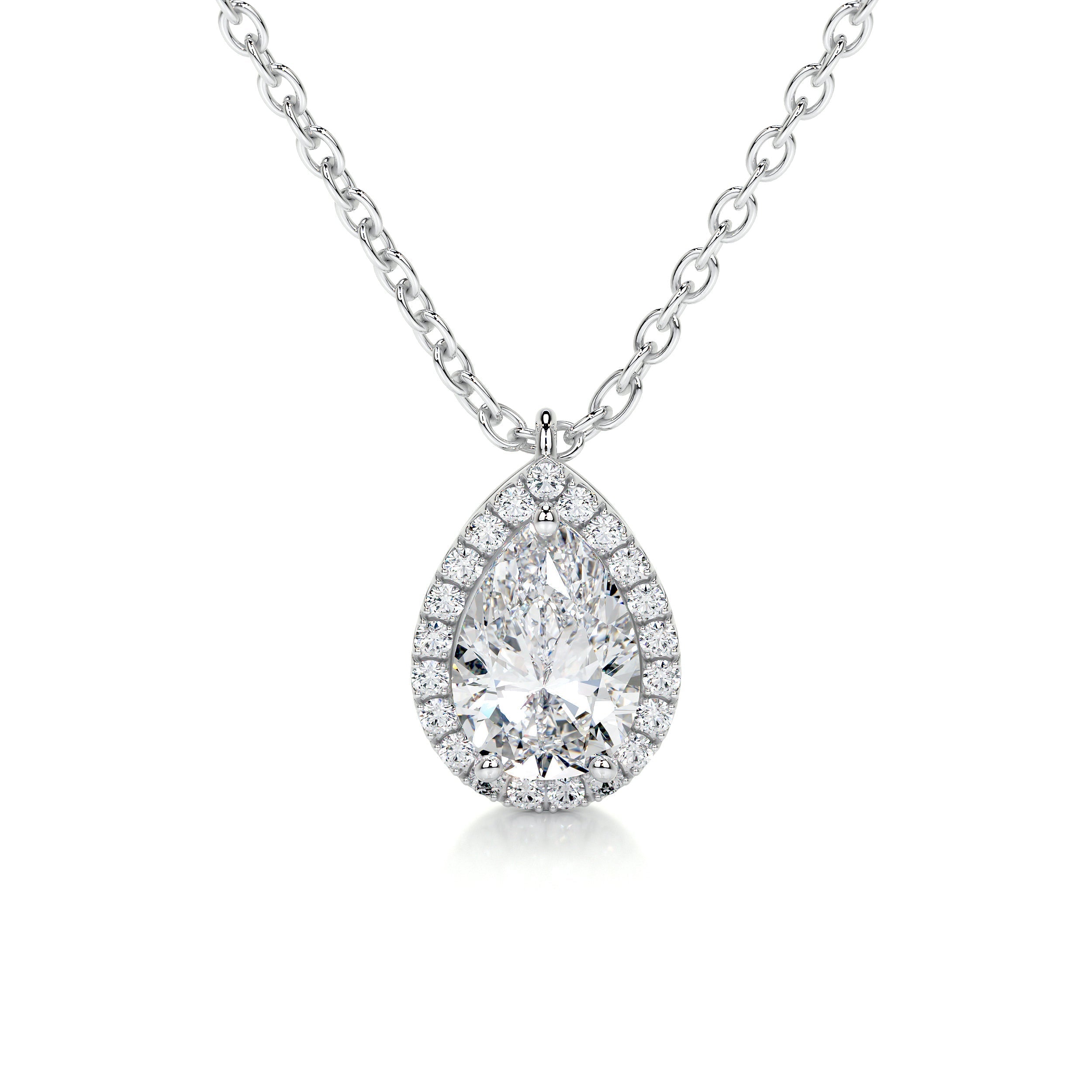 Petit Nancy Lab Grown Diamond Pendant -18K White Gold、mySite、hinf8tx79