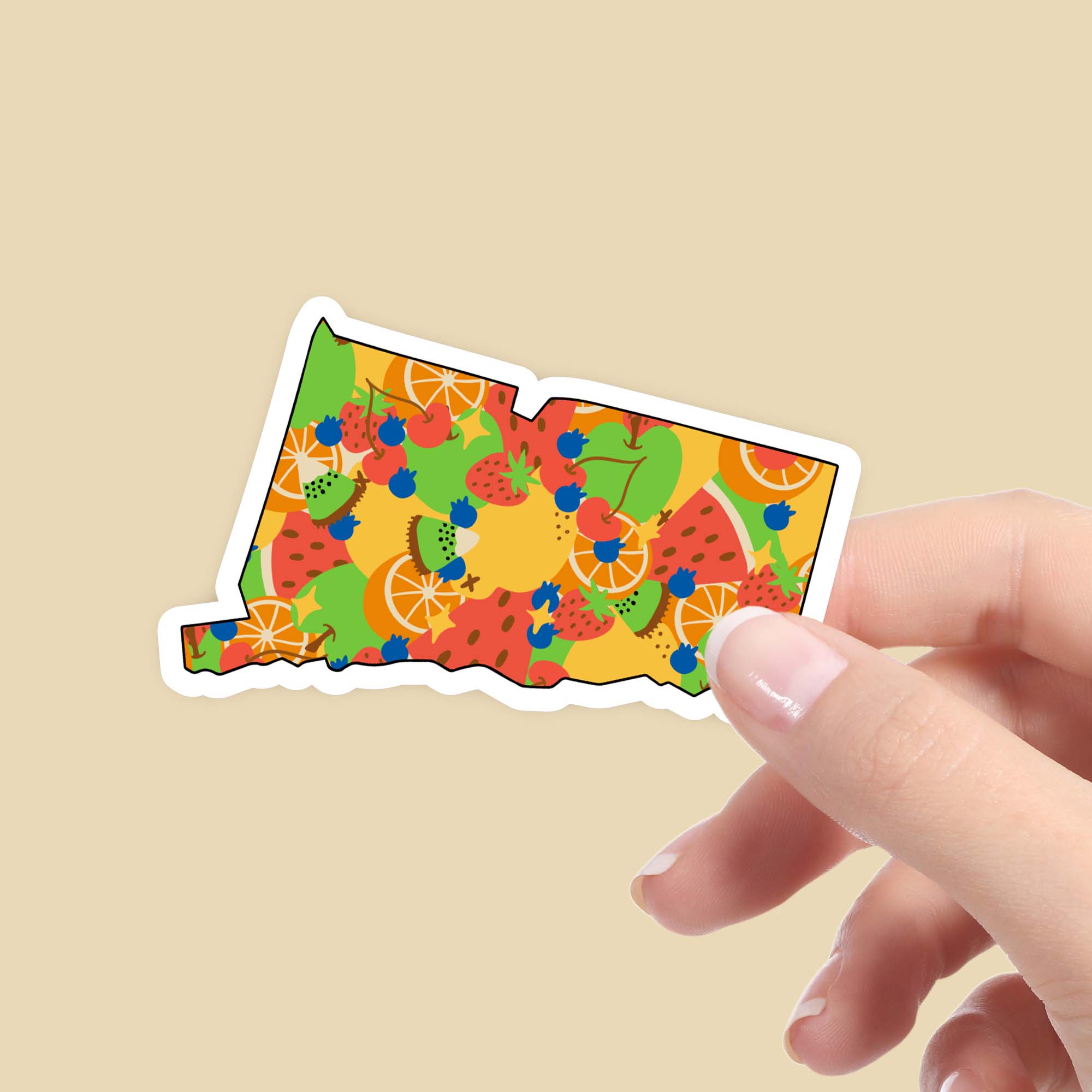  Connecticut Fruit Pattern Sticker、mySite、elrpsem3k