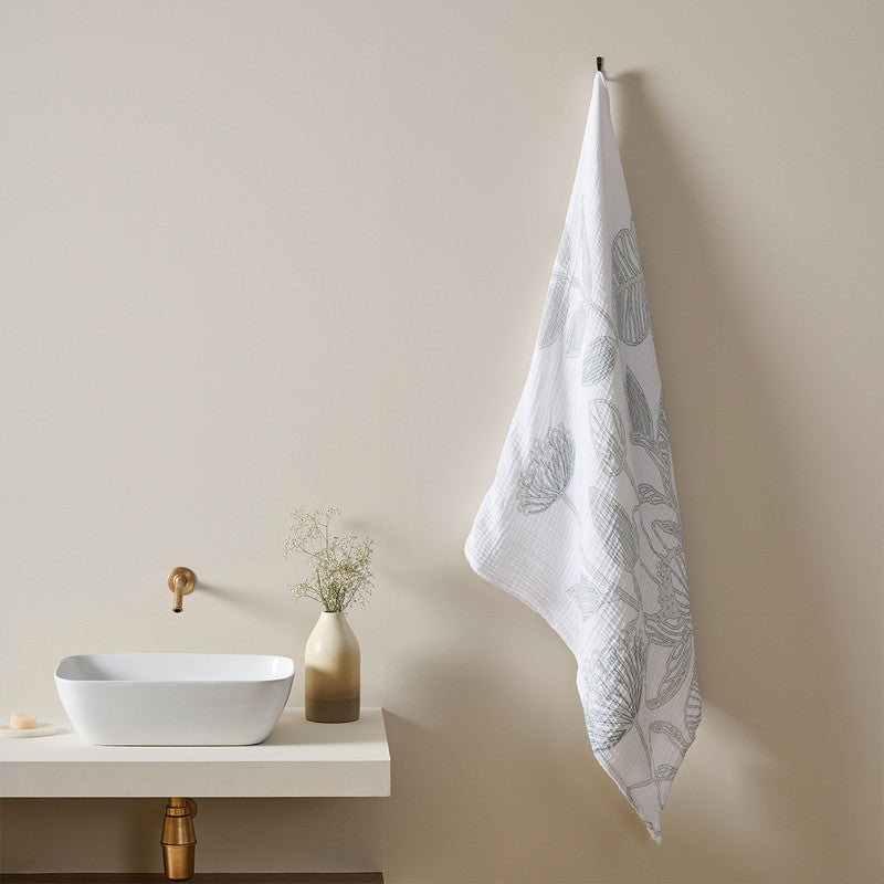 Cotton Gauze Bath Towel | Vine Bloom | XL | Tinsel、mySite、camillekostekn