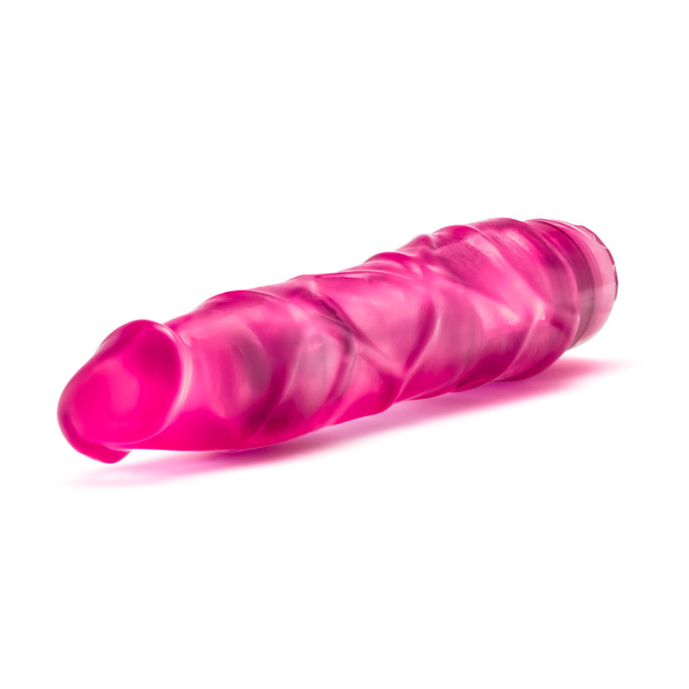 B Yours By Blush® | Vibe #1 Realistic Pink 9-Inch Long Vibrating Dildo、mySite、bottomscart