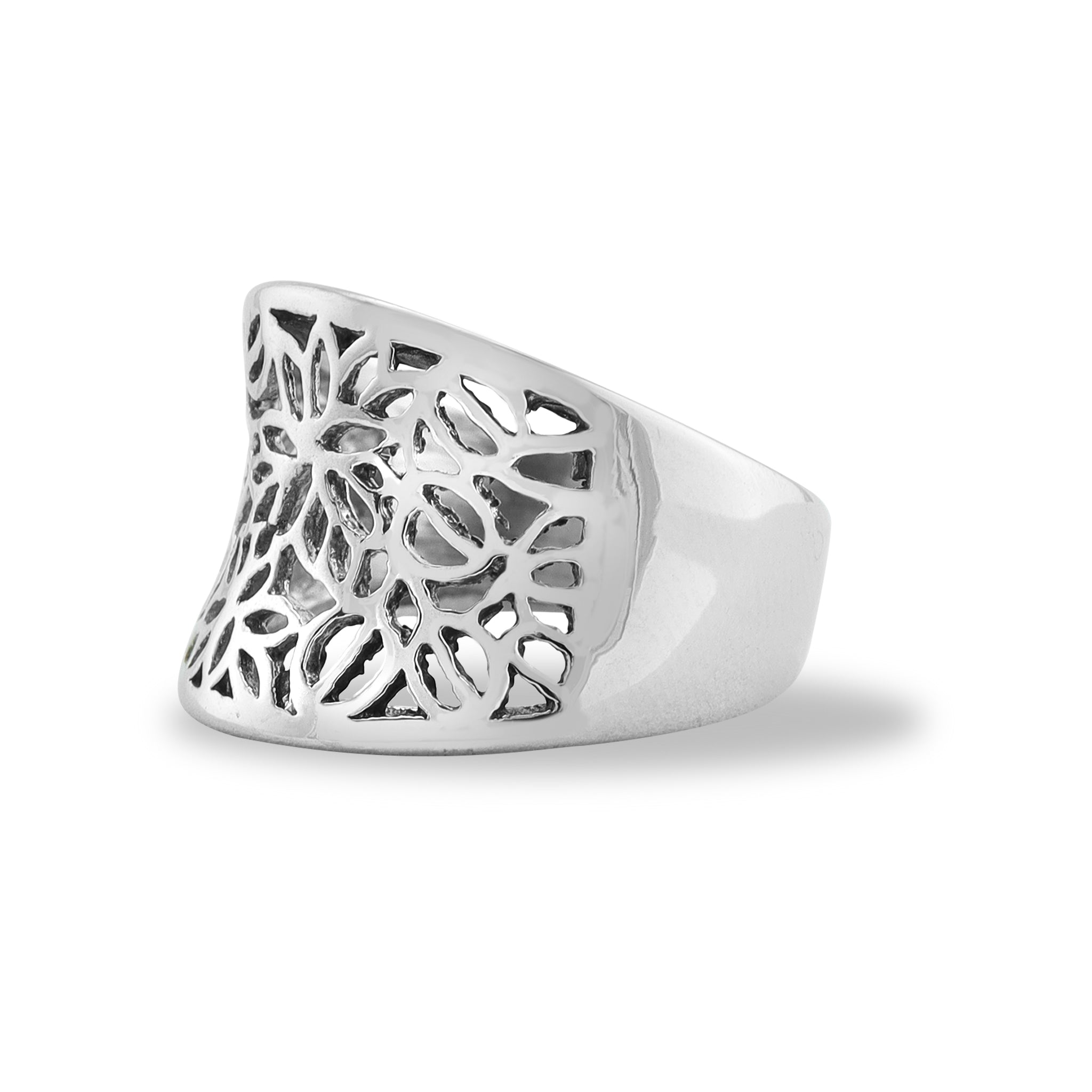 Detailed Patterned Cutout Stainless Steel Ring / SCR4073、mySite、dreamappss
