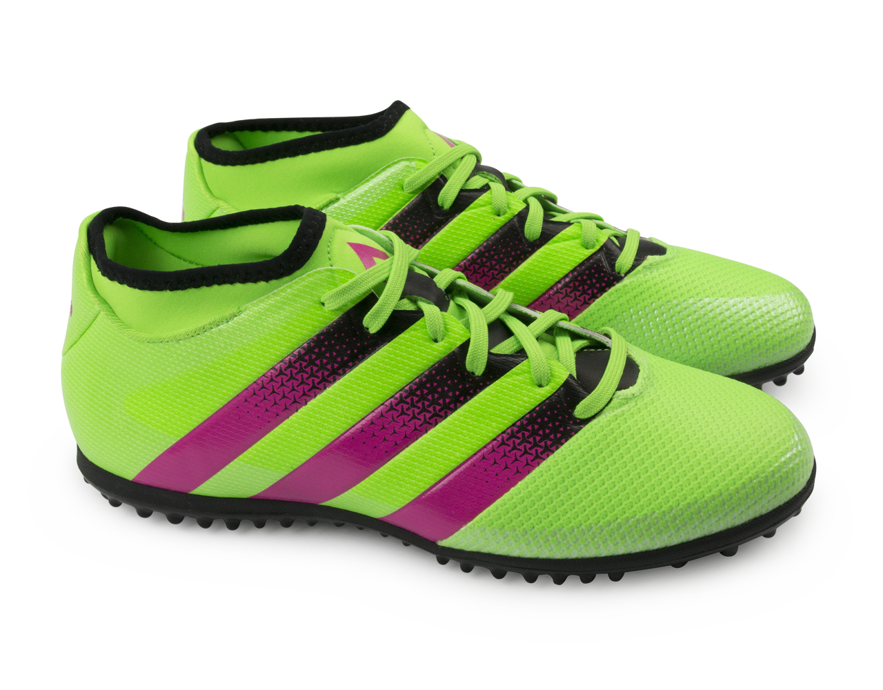 adidas Men's ACE 16.3 Primemesh Turf Soccer Shoes Solar Green/Shock Pink/Black、mySite、noshort