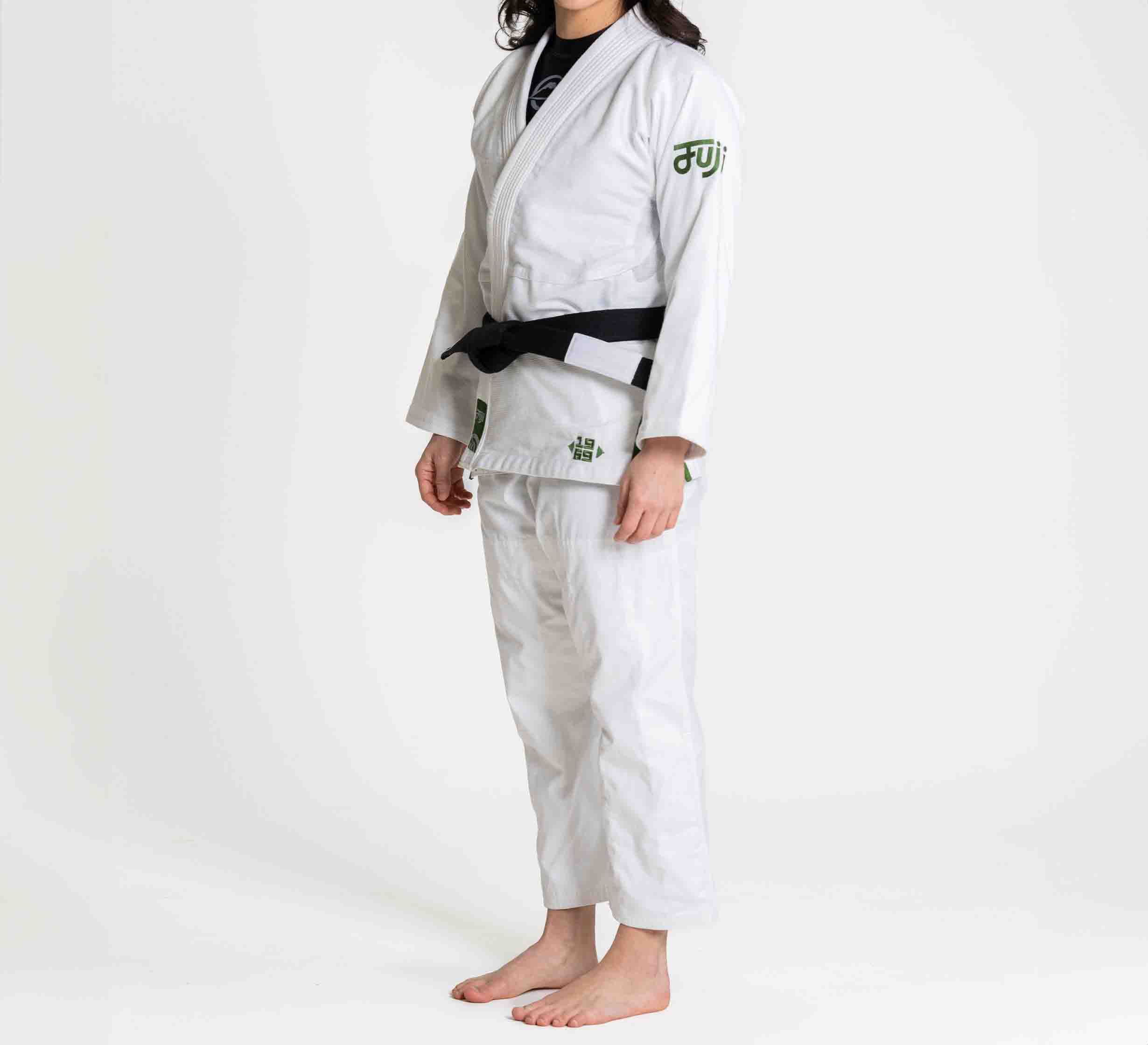 Womens Flow-Tech BJJ Gi White/Green、mySite、gigharbornorthrealestate