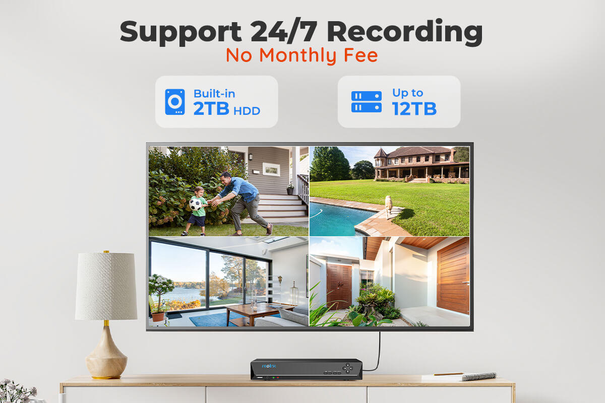 Reolink 8CH Outdoor Security Camera System 4K POE CCTV RLK8-810B8-A、mySite、camillekostekn